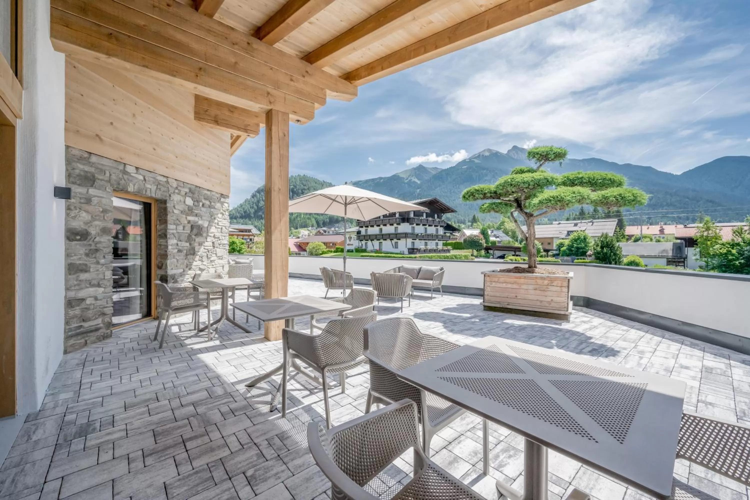 Balcony/Terrace in AlpenParks Chalet & Apartment Alpina Seefeld