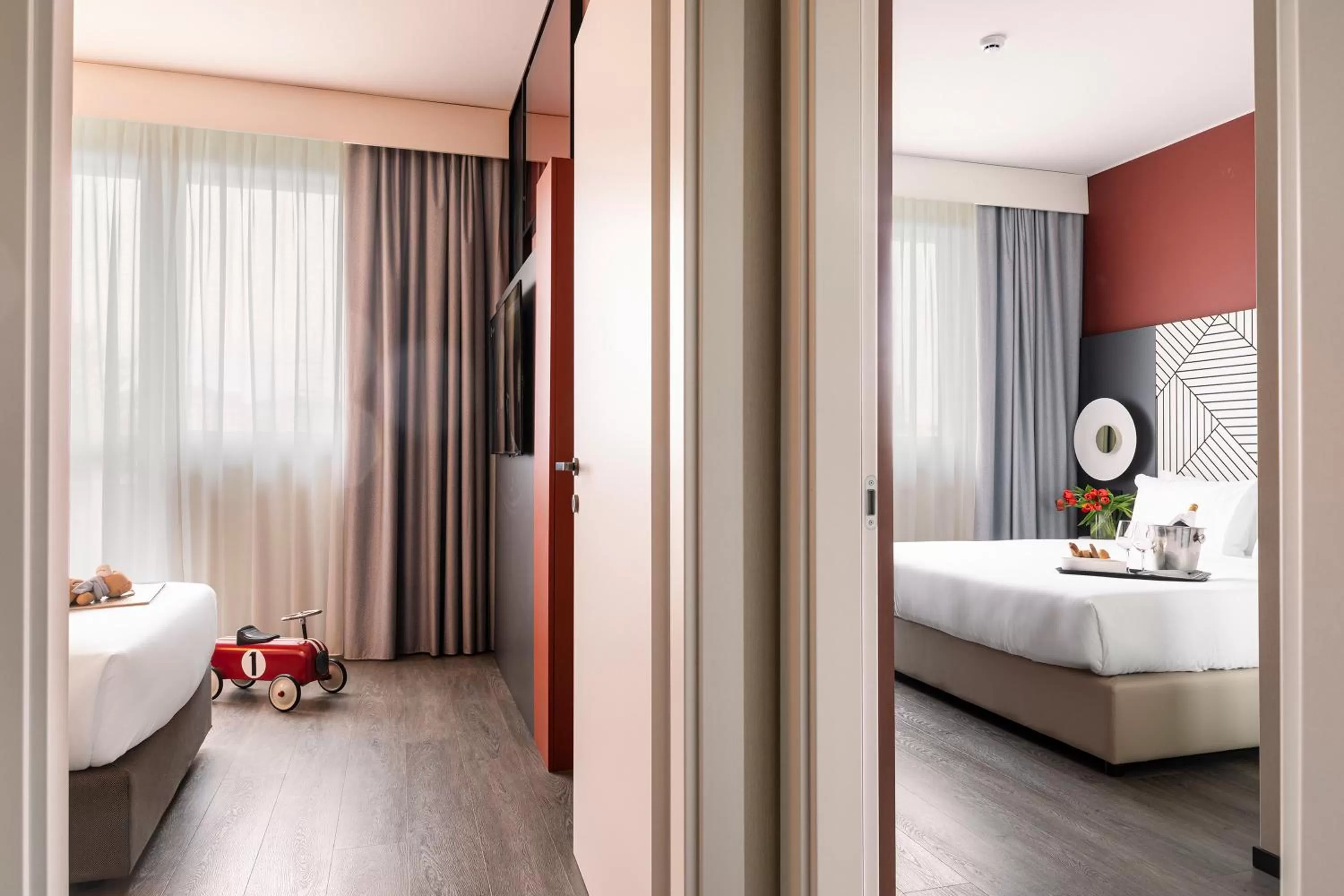 Bedroom, Bed in Quark Hotel Milano