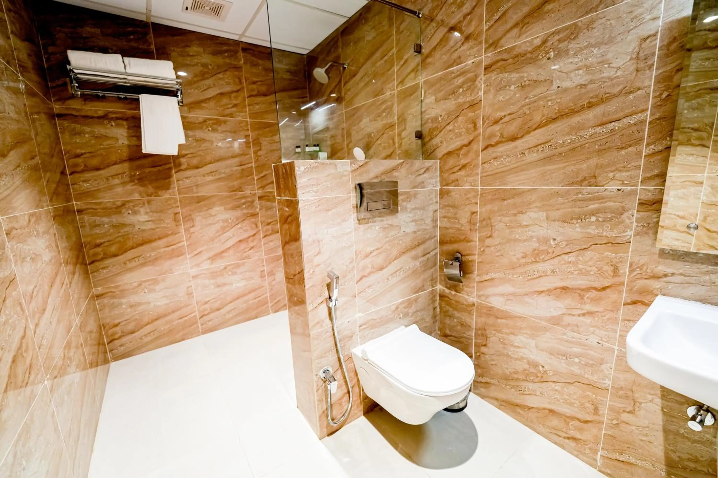 Shower in Casa Hotel & Suites, Gachibowli, Hyderabad
