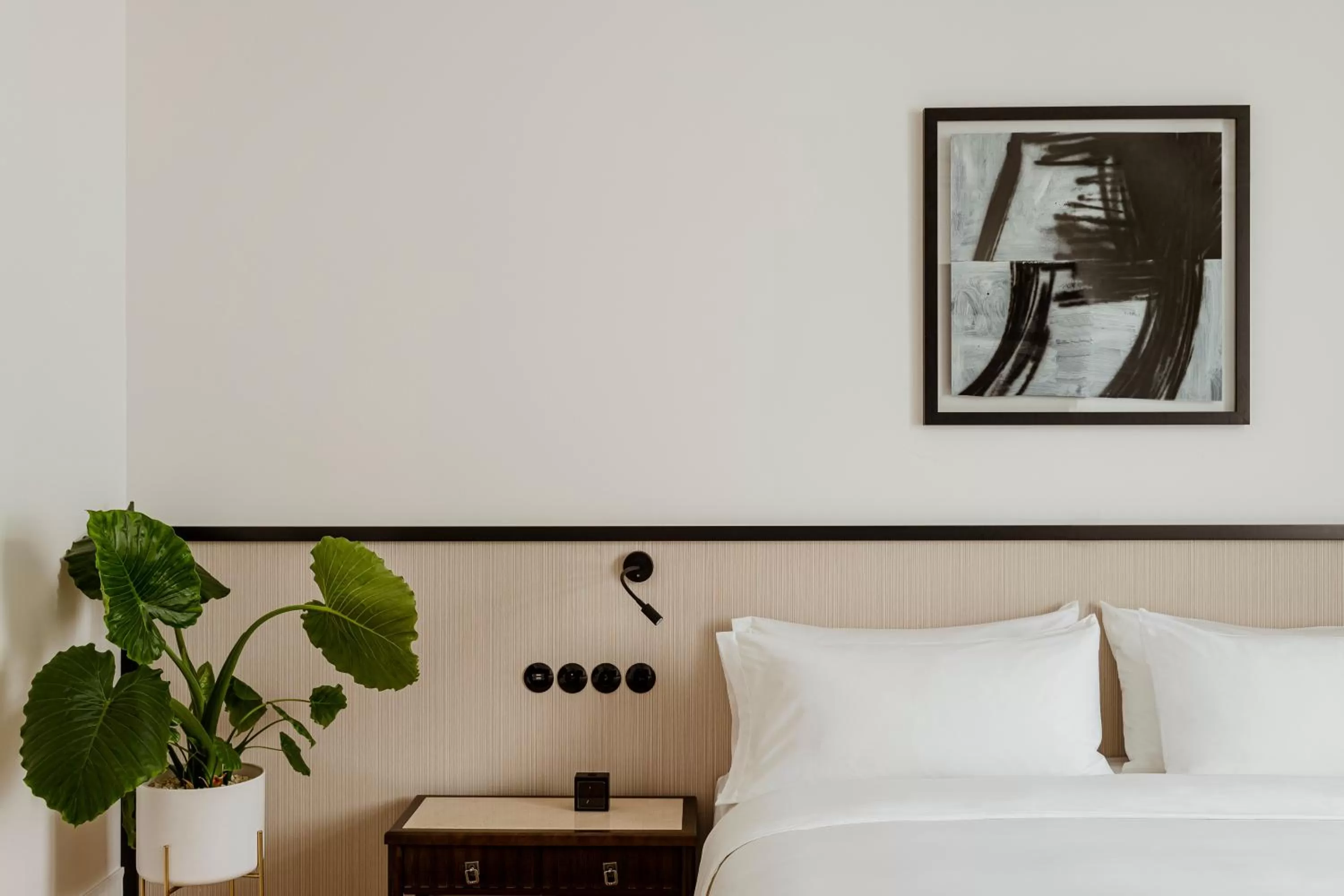 Bed in Nobu Hotel Warsaw