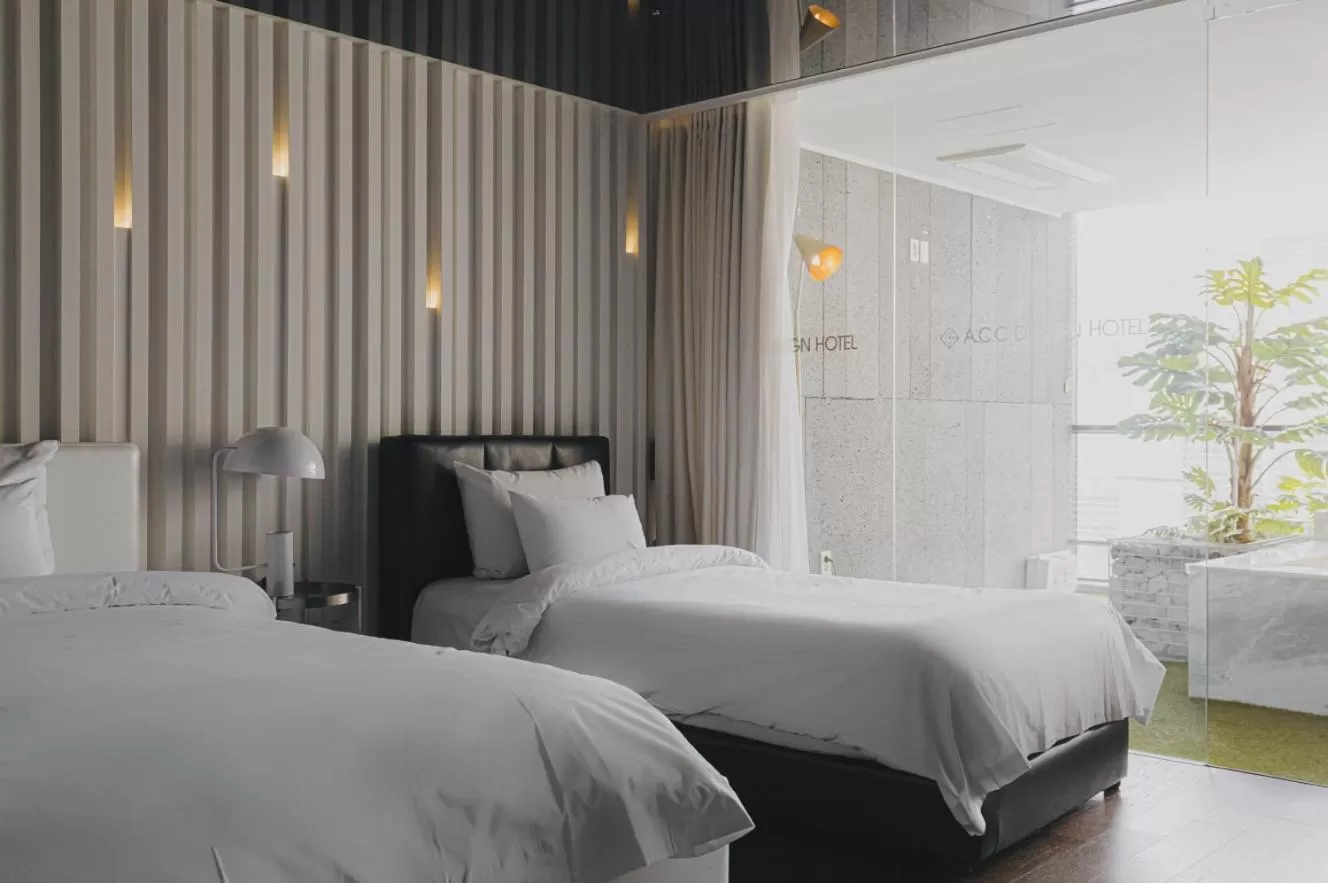 Bed in ACC Design Hotel