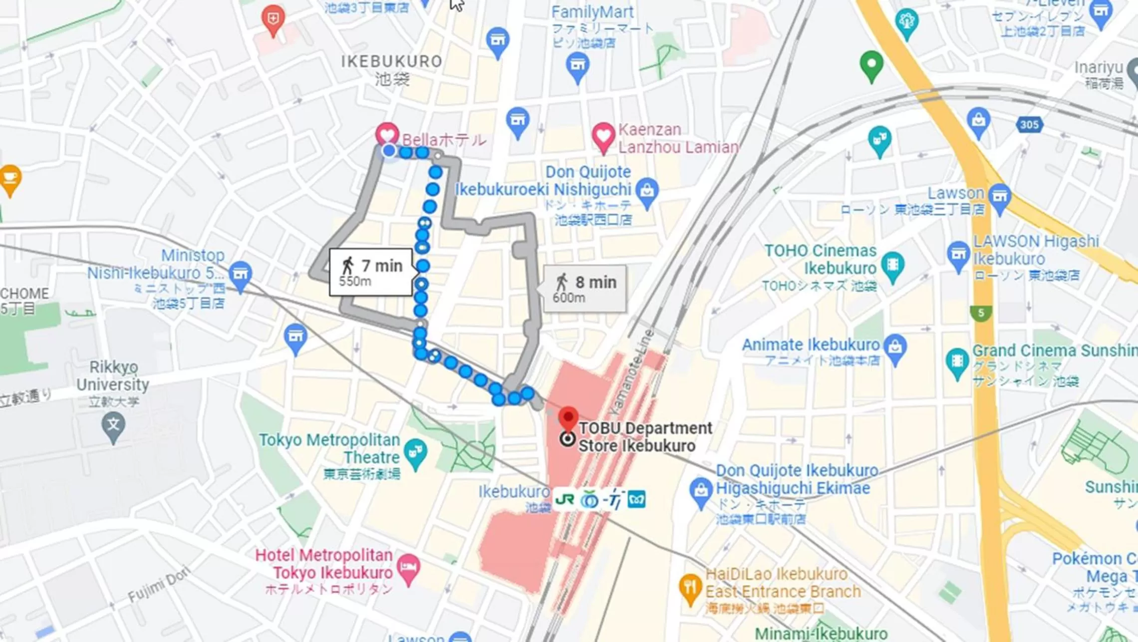 Property building, Bird's-eye View in Tokyo Hotel Bella Ikebukuro