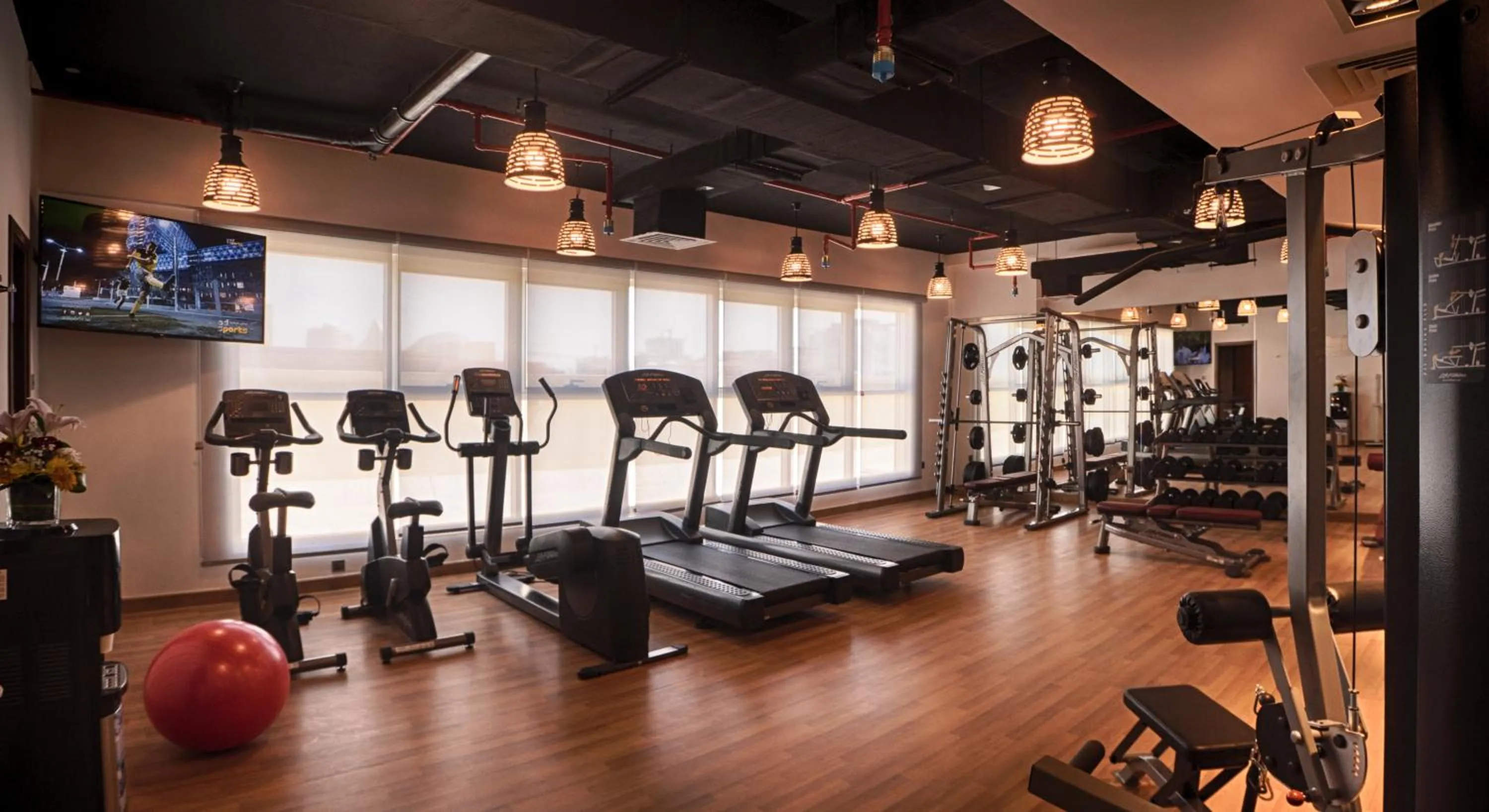 Fitness centre/facilities in Rose Park Hotel - Al Barsha, Opposite Metro Station