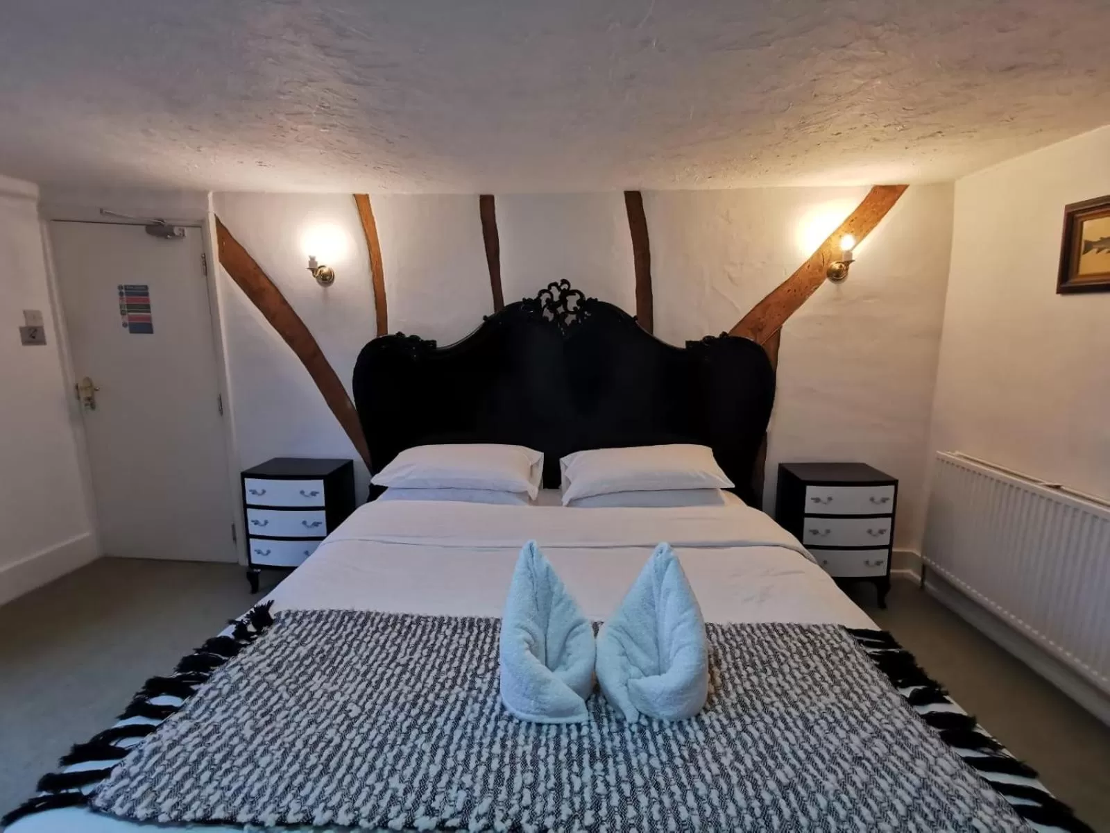 Bed in The Compasses Inn