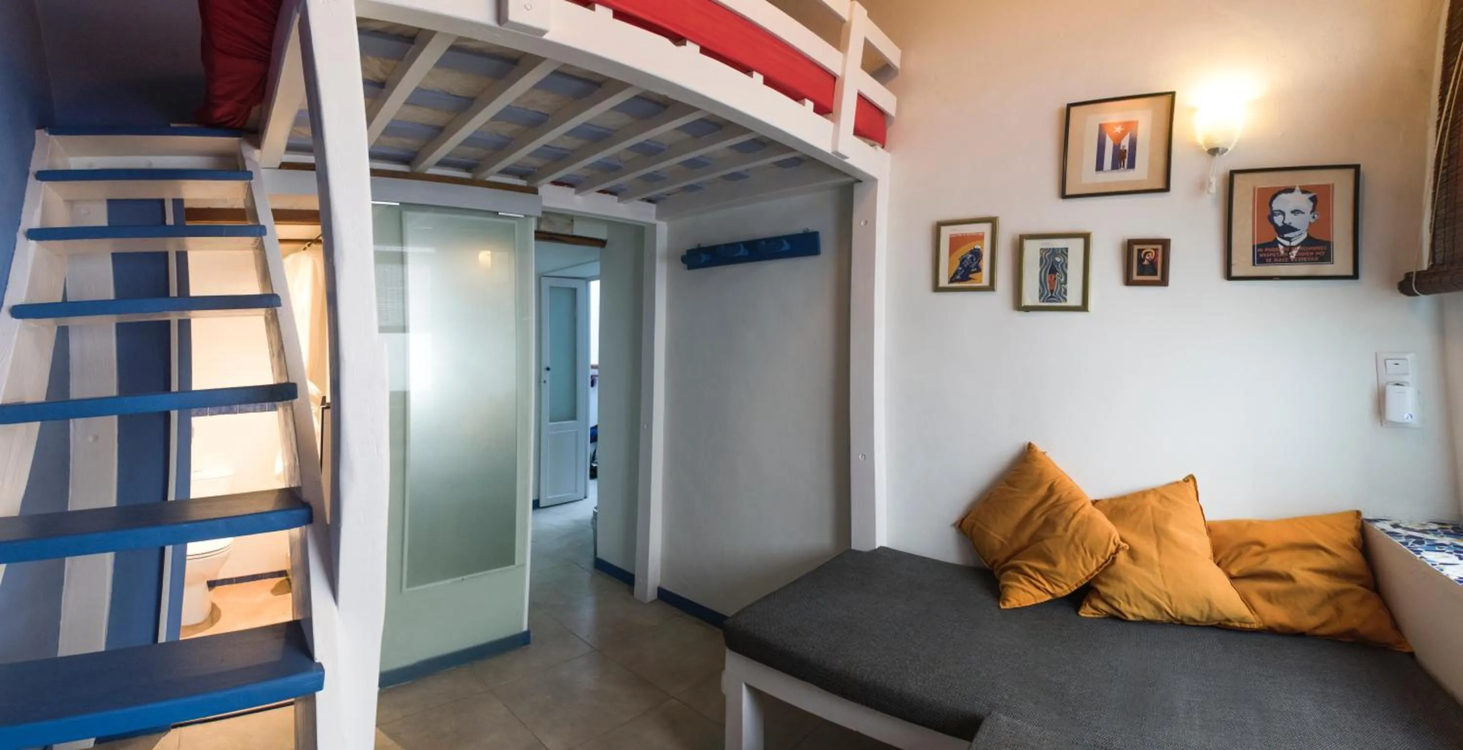 Seating area, Bed in Casa Caracol