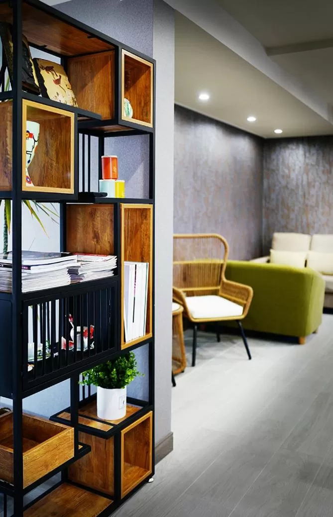 Seating area in Comma Boutique Hotel