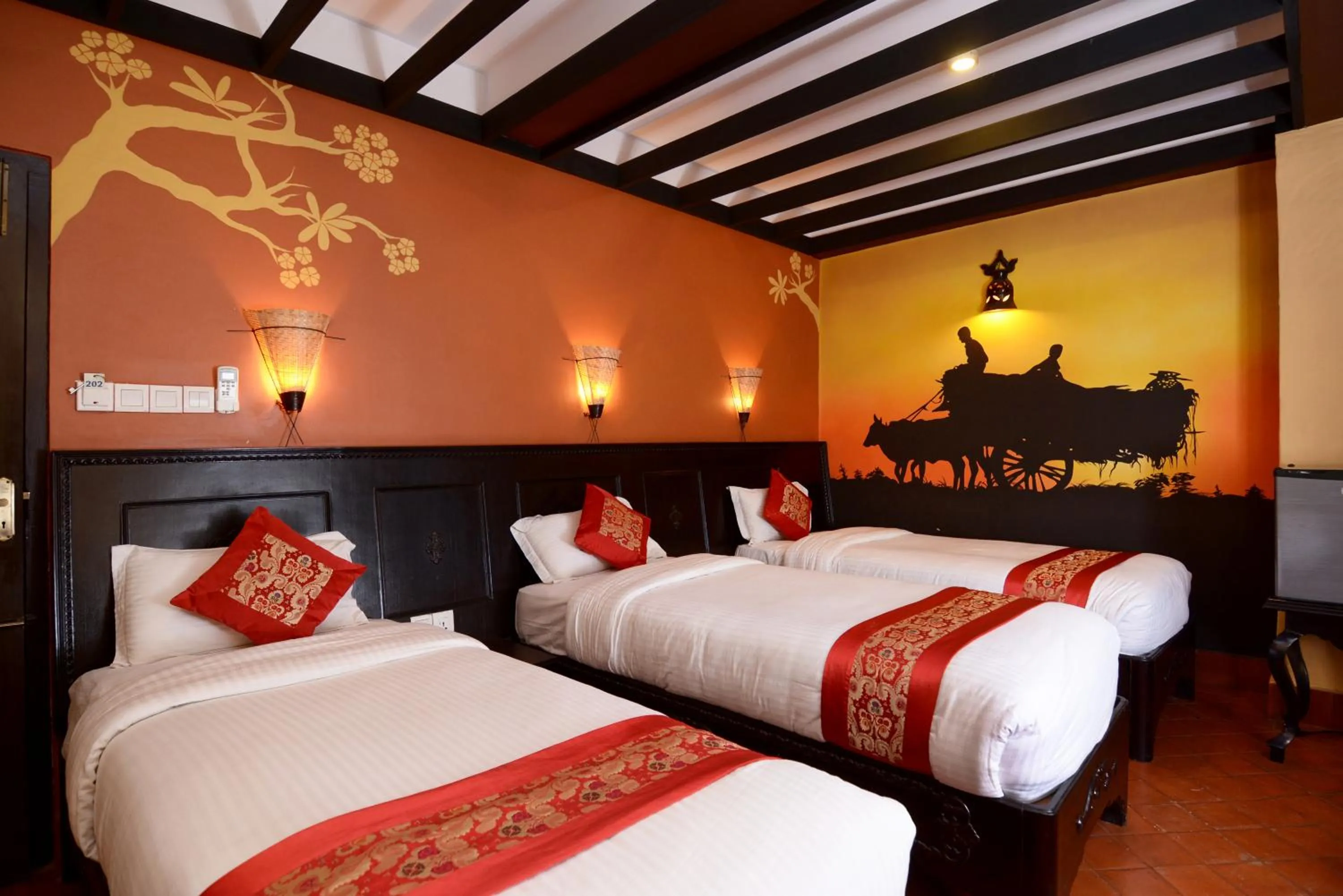 Photo of the whole room, Bed in Kasthamandap Boutique Hotel