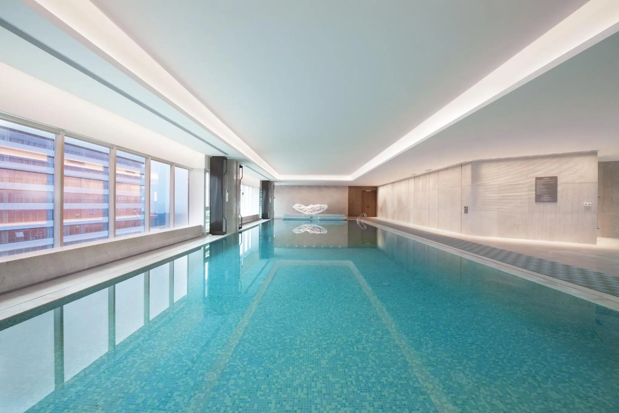 Swimming pool in Crowne Plaza Wuhan Optics Valley by IHG