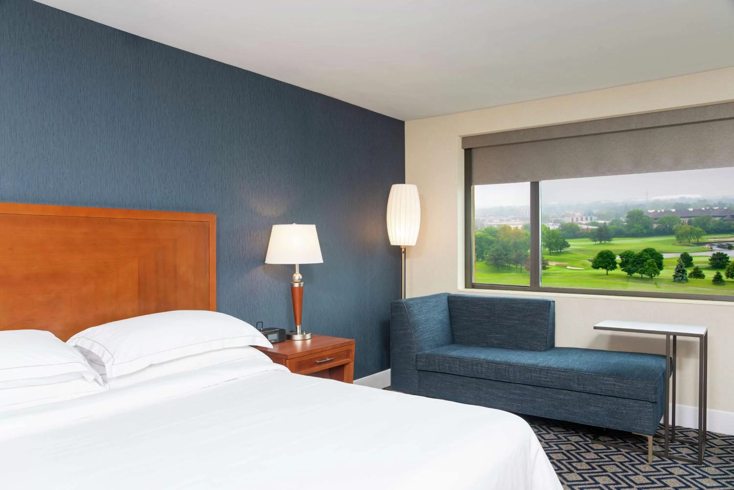 View (from property/room), Bed in Hilton Chicago Oak Brook Hills Resort & Conference Center