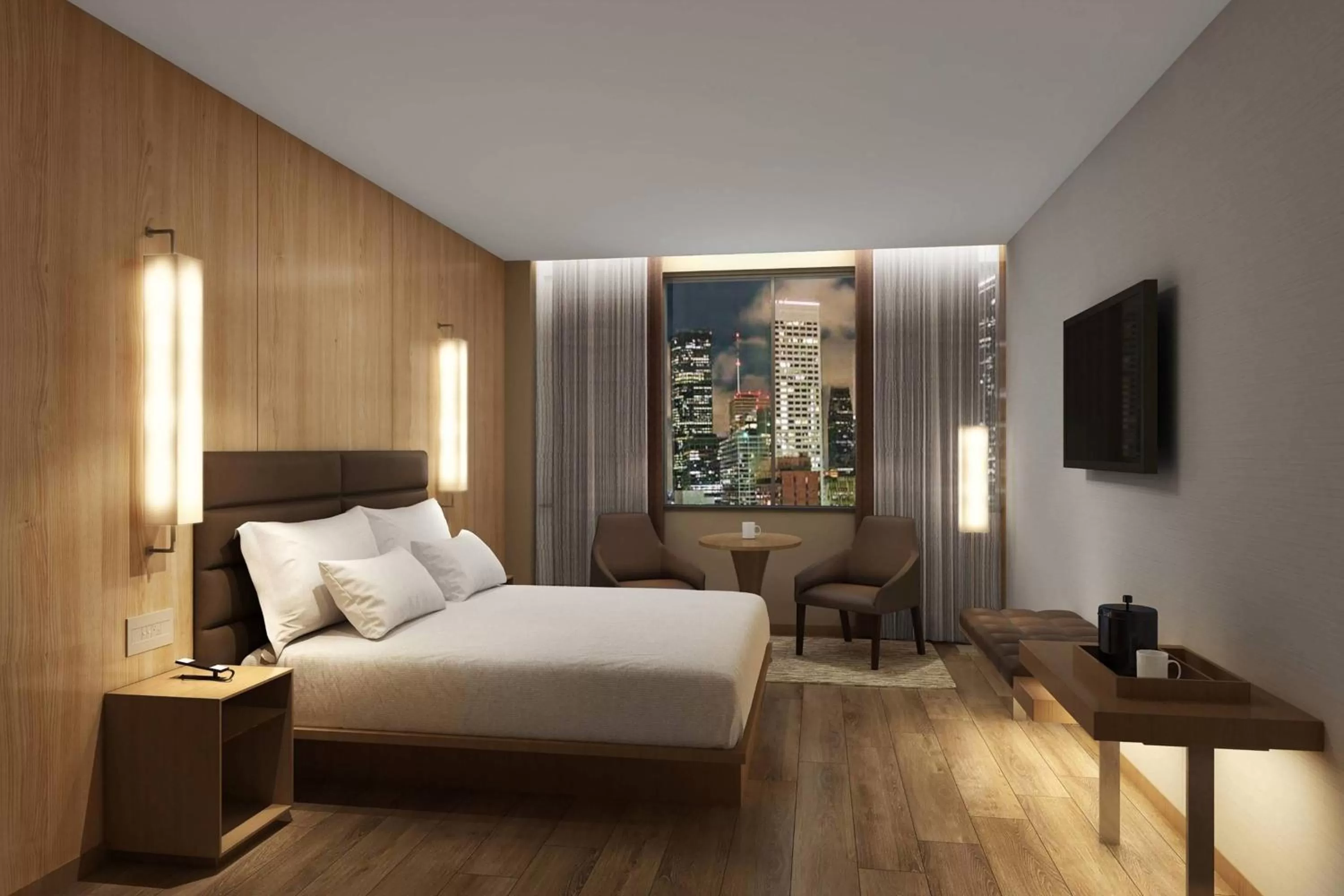 Photo of the whole room, Bed in AC Hotel by Marriott Phoenix Downtown