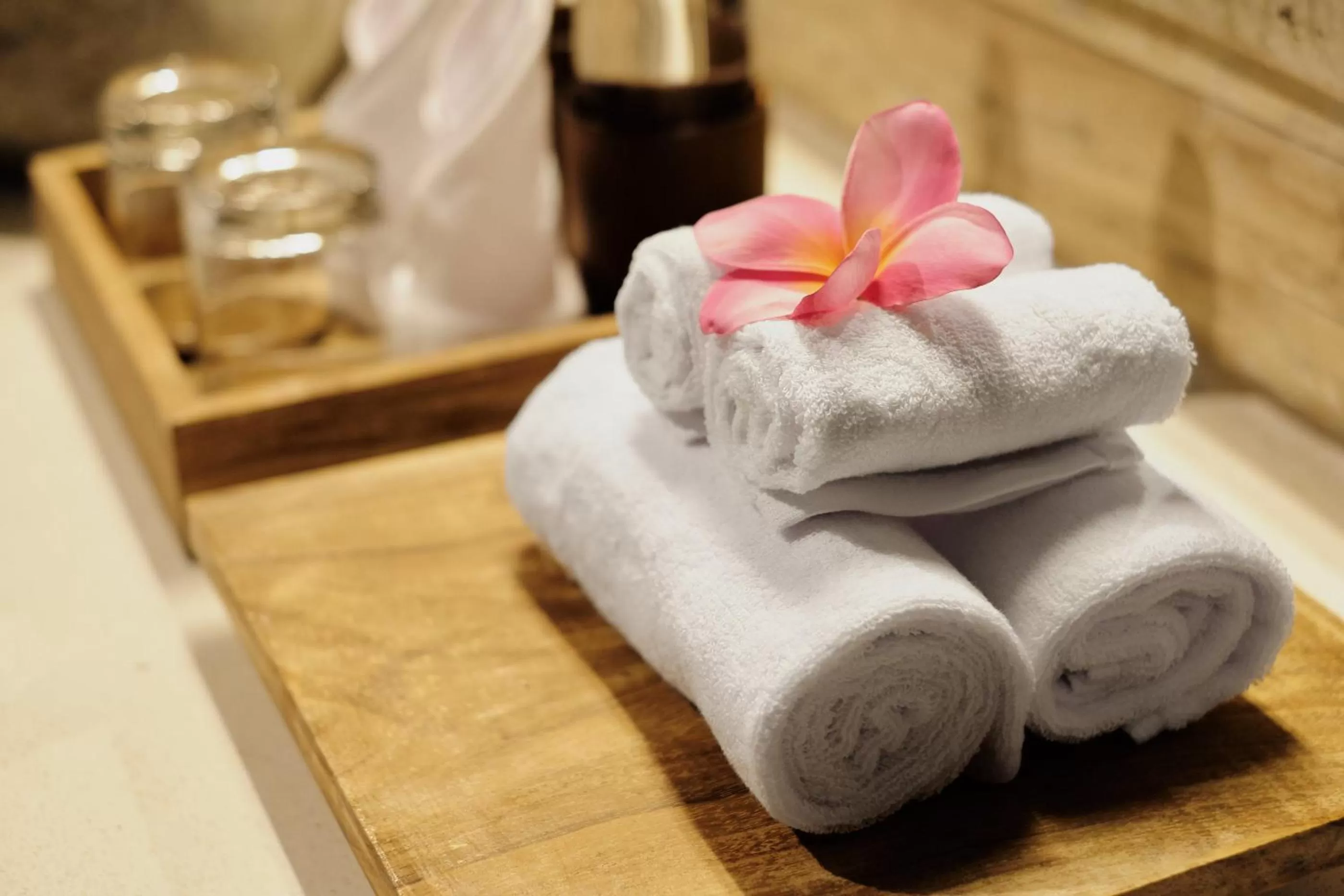 towels in Joglo Organik Guesthouse