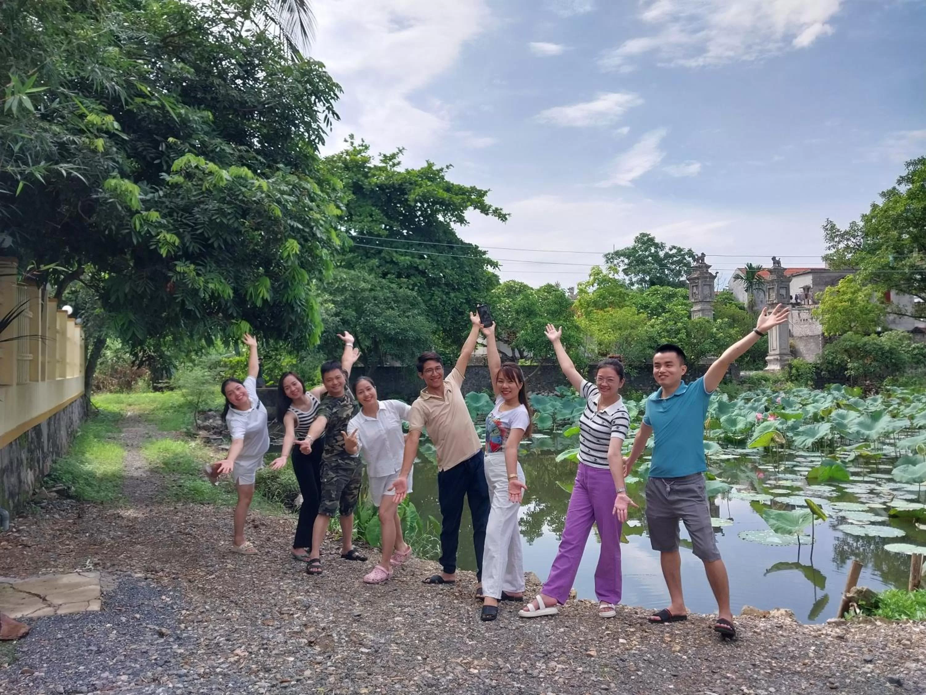 group of guests in Trang An Elegant Homestay