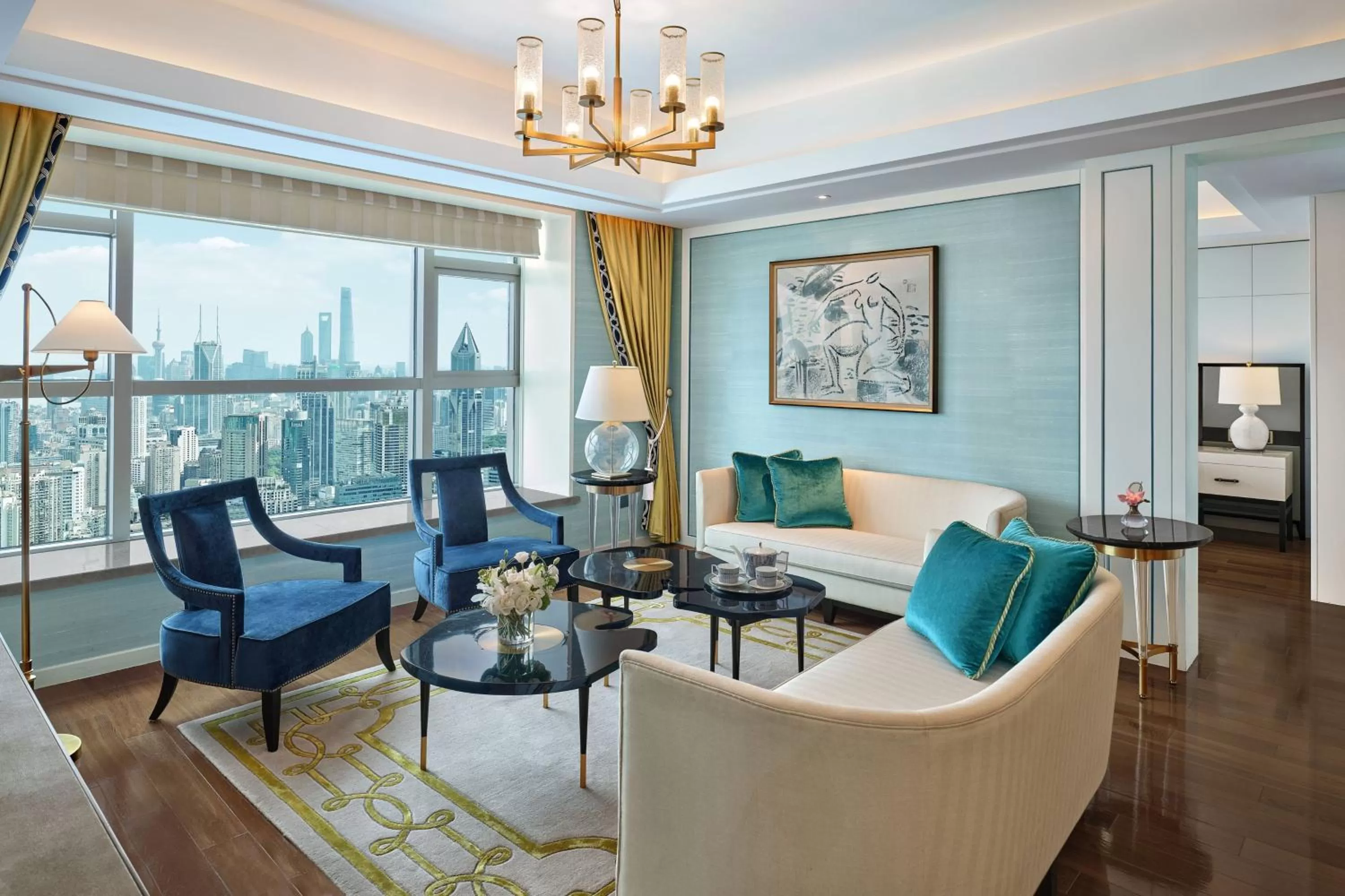 Living room in The St Regis Shanghai Jingan - Where Downtown Luxury Meets Legendary Old Shanghai Jazz