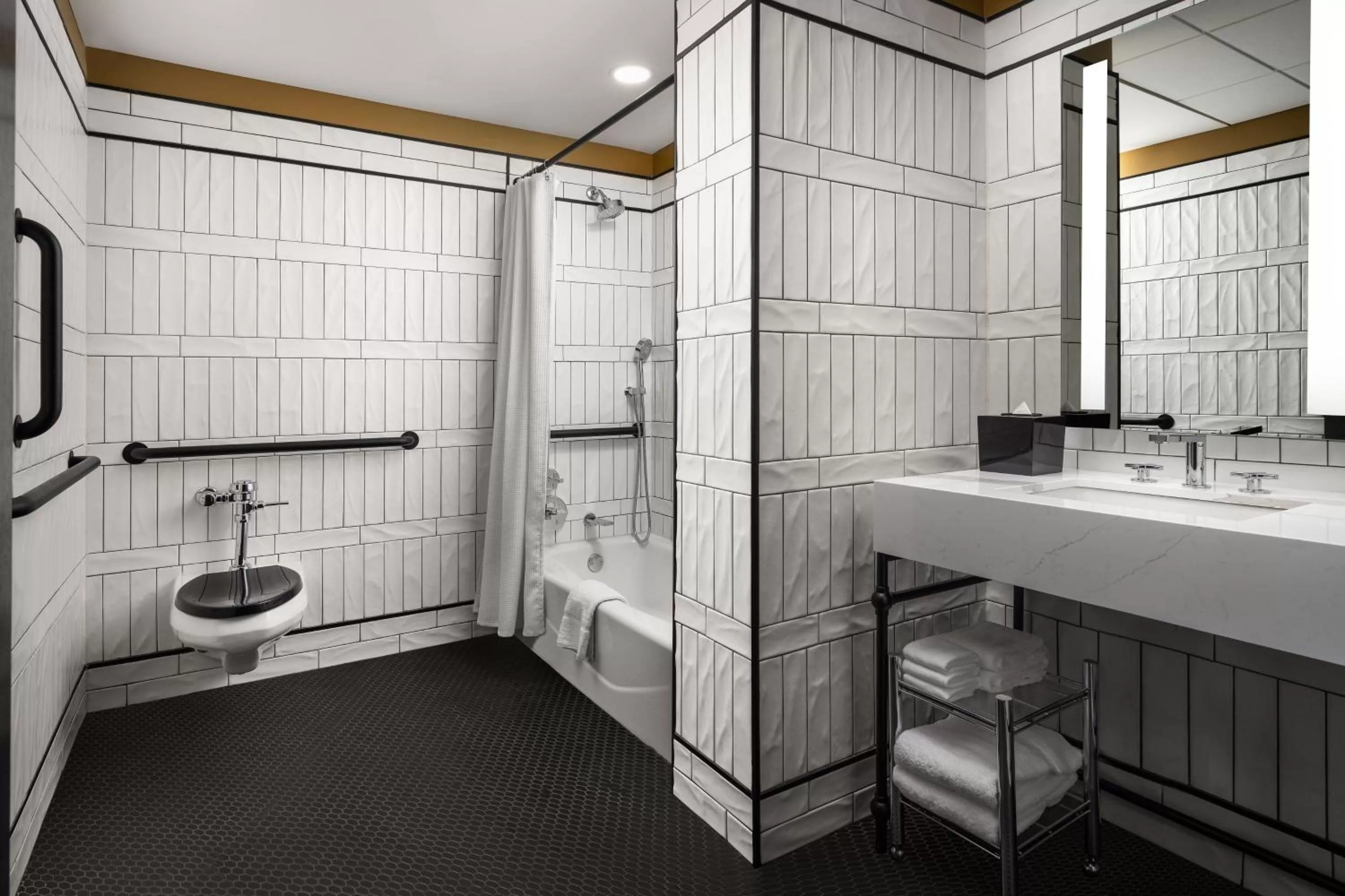 Bathroom in The Union Club Hotel at Purdue University, Autograph Collection
