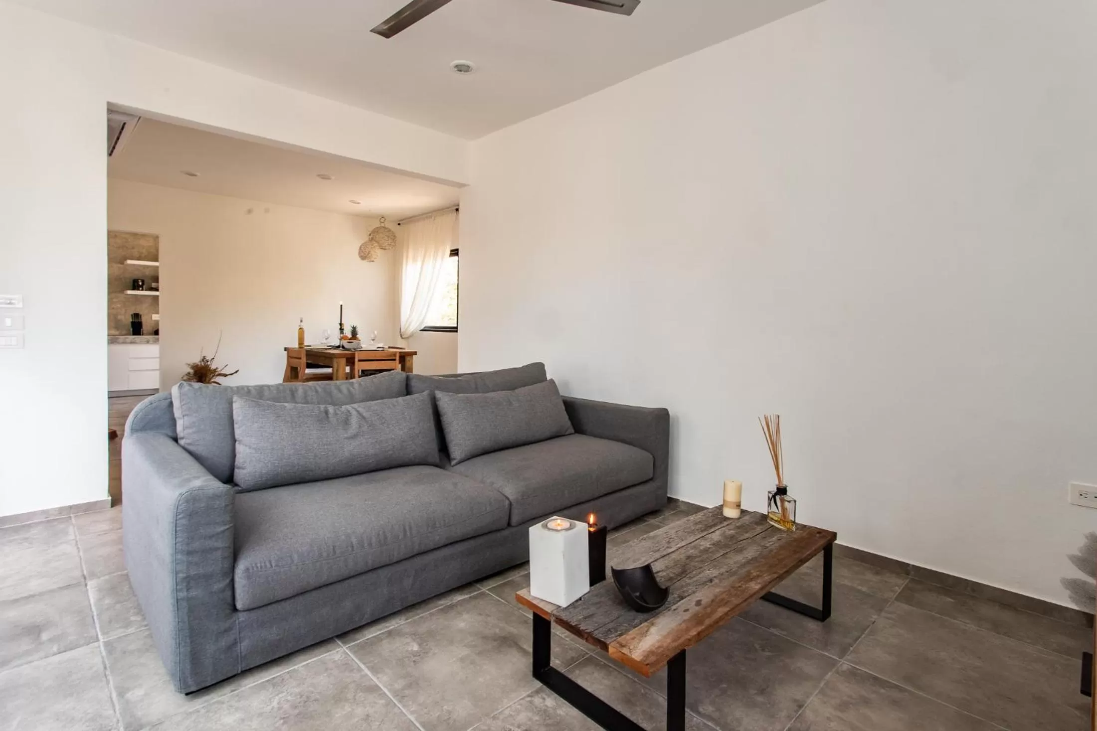 Living room in Panacea Condo Tulum