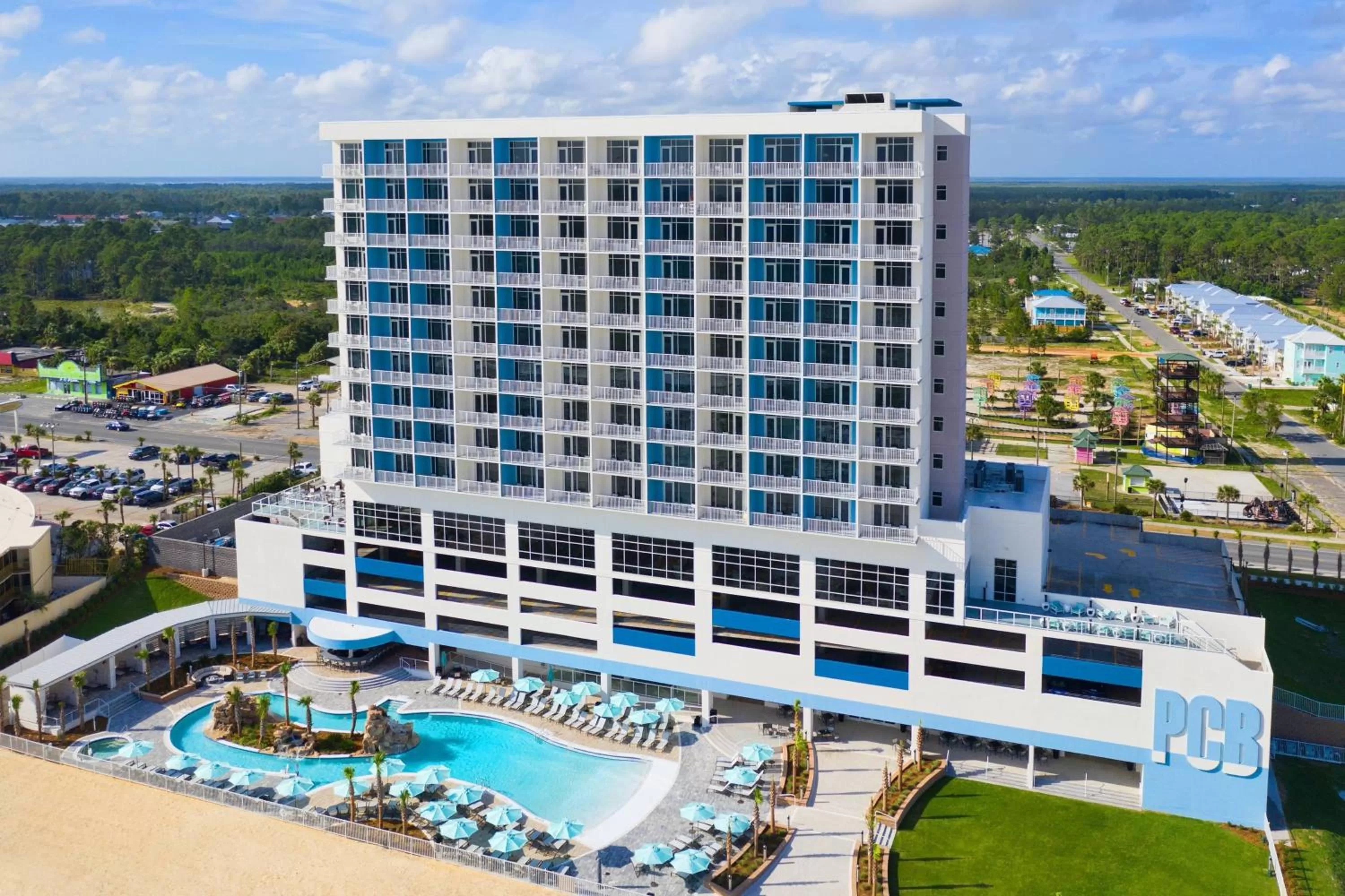 Property building in SpringHill Suites by Marriott Panama City Beach Beachfront