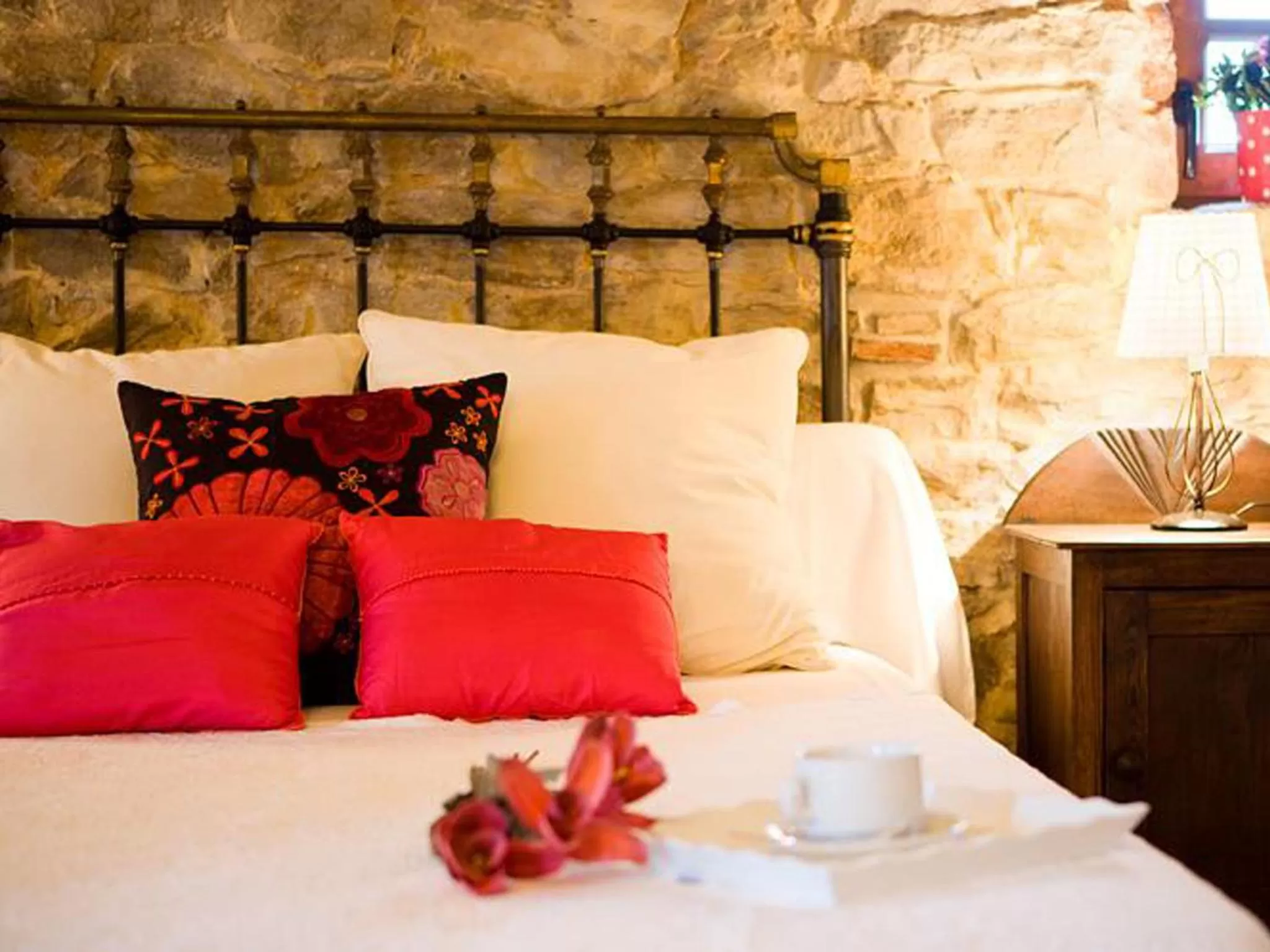 Decorative detail, Bed in Posada Santa Ana