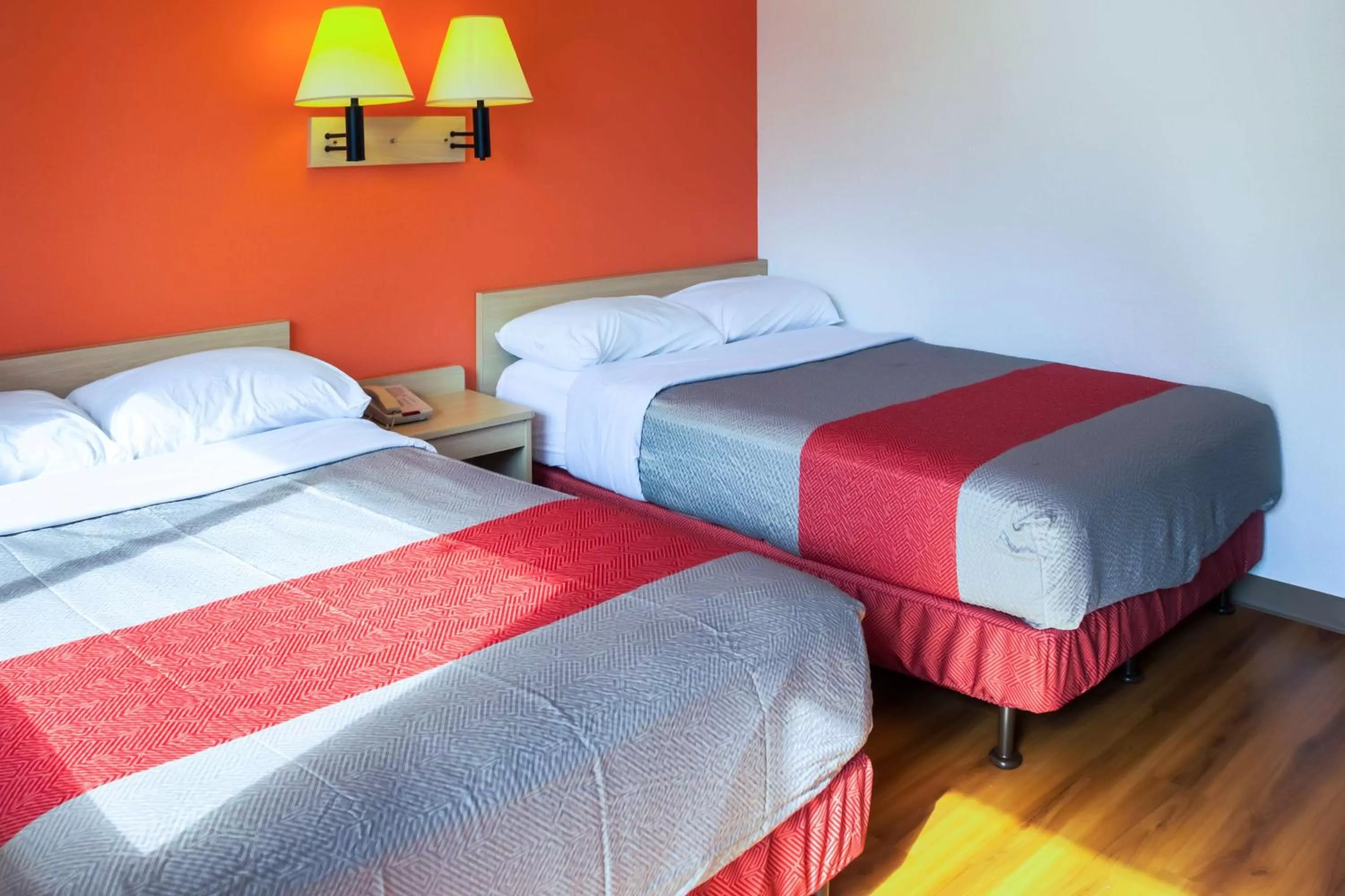 Bed in Motel 6-Porterville, CA