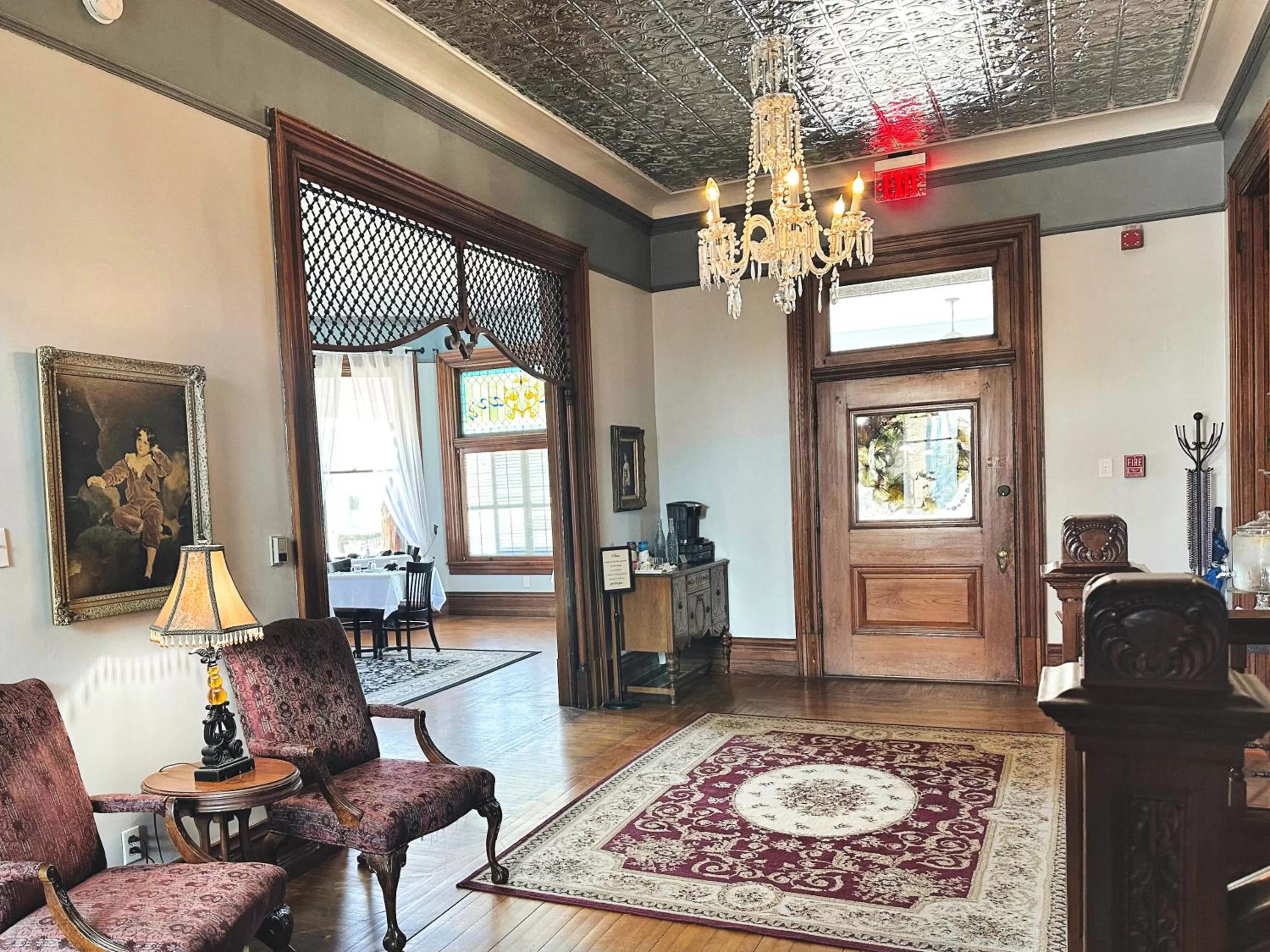 Lobby or reception in The Mansion on 17th, formerly Schaefer Haus