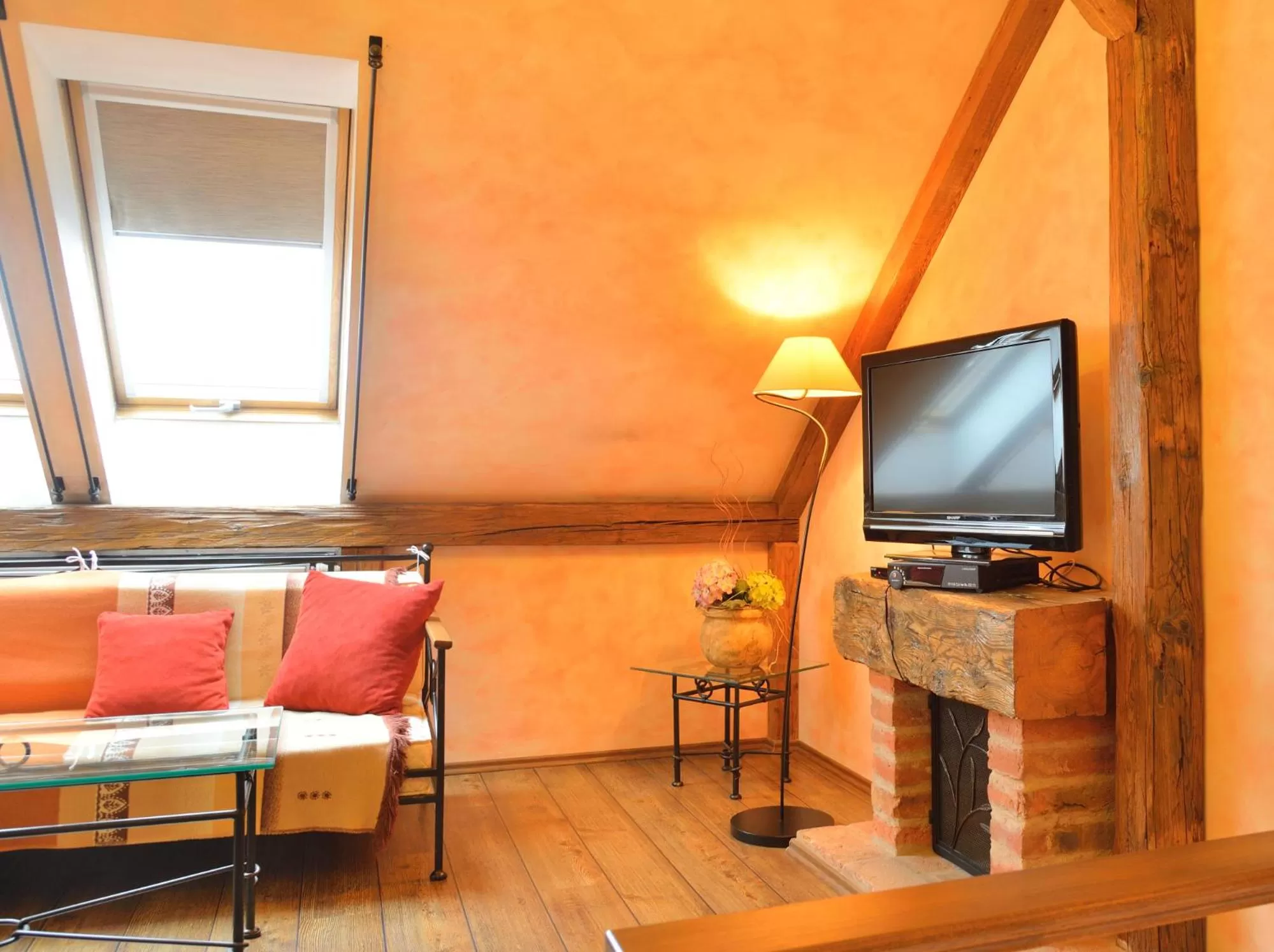 TV/Entertainment Center in Hotel and restaurant Via Ironia