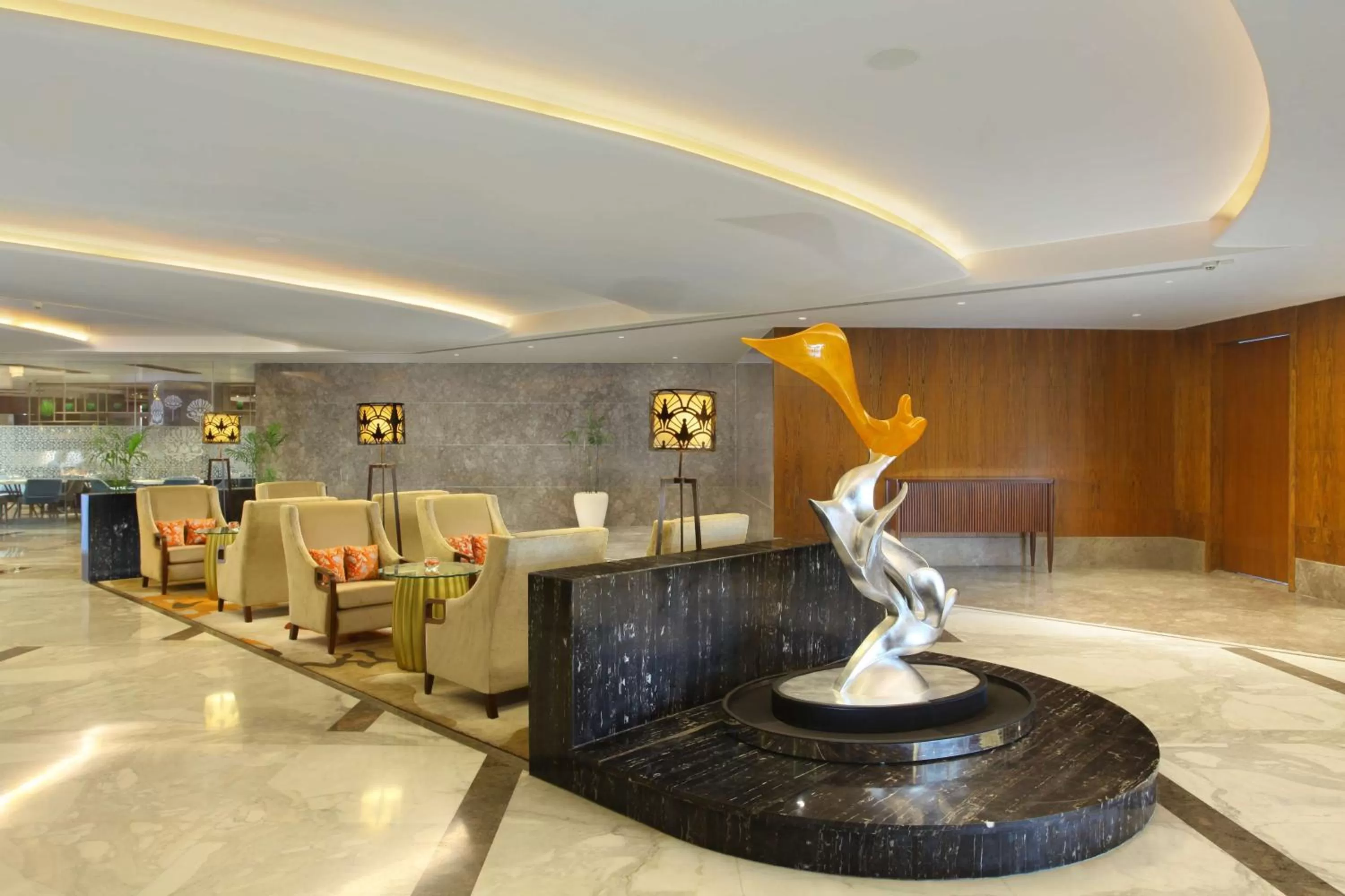 Lobby or reception in Radisson Blu Jammu