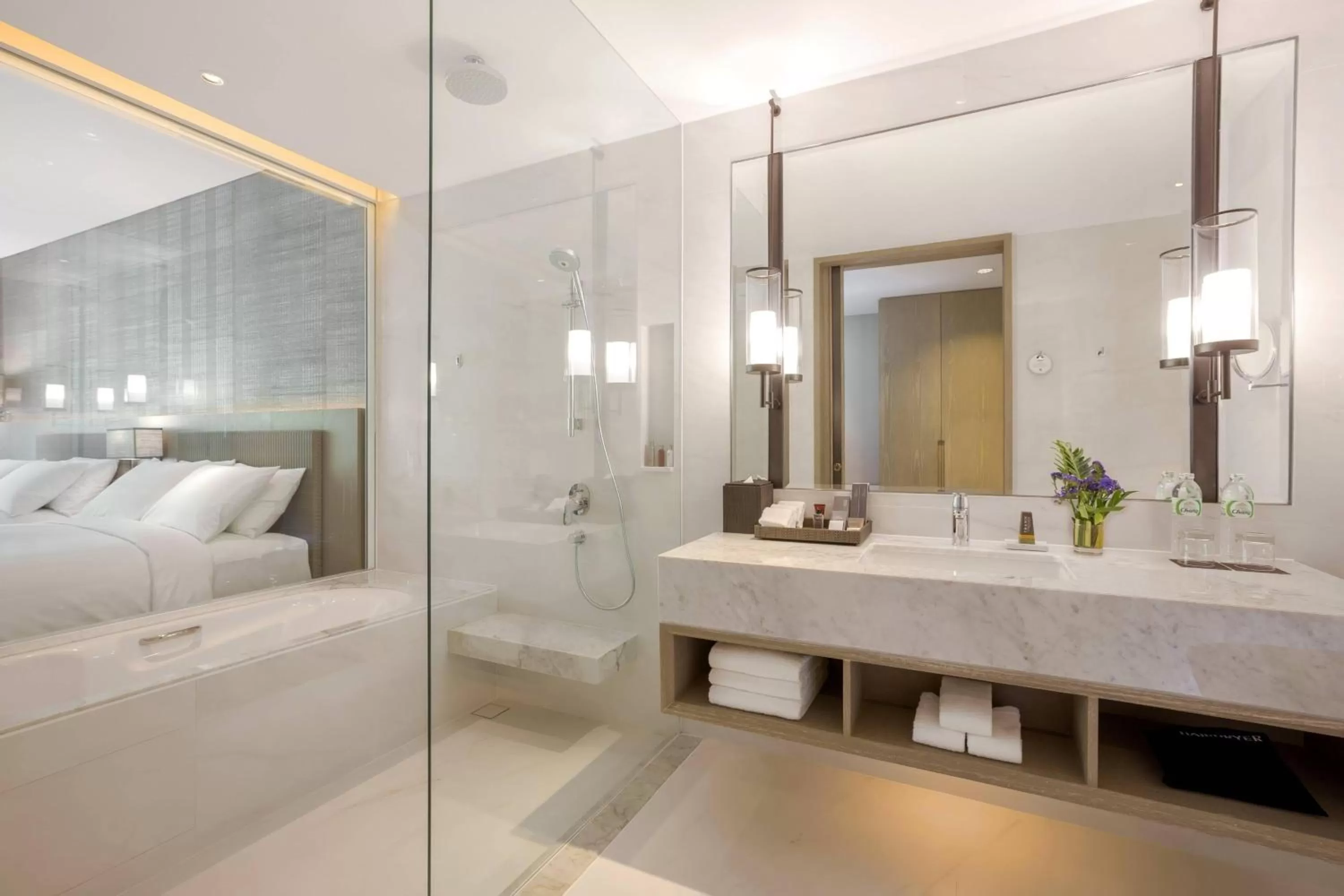 Bathroom, Bed in Phuket Marriott Resort and Spa, Nai Yang Beach