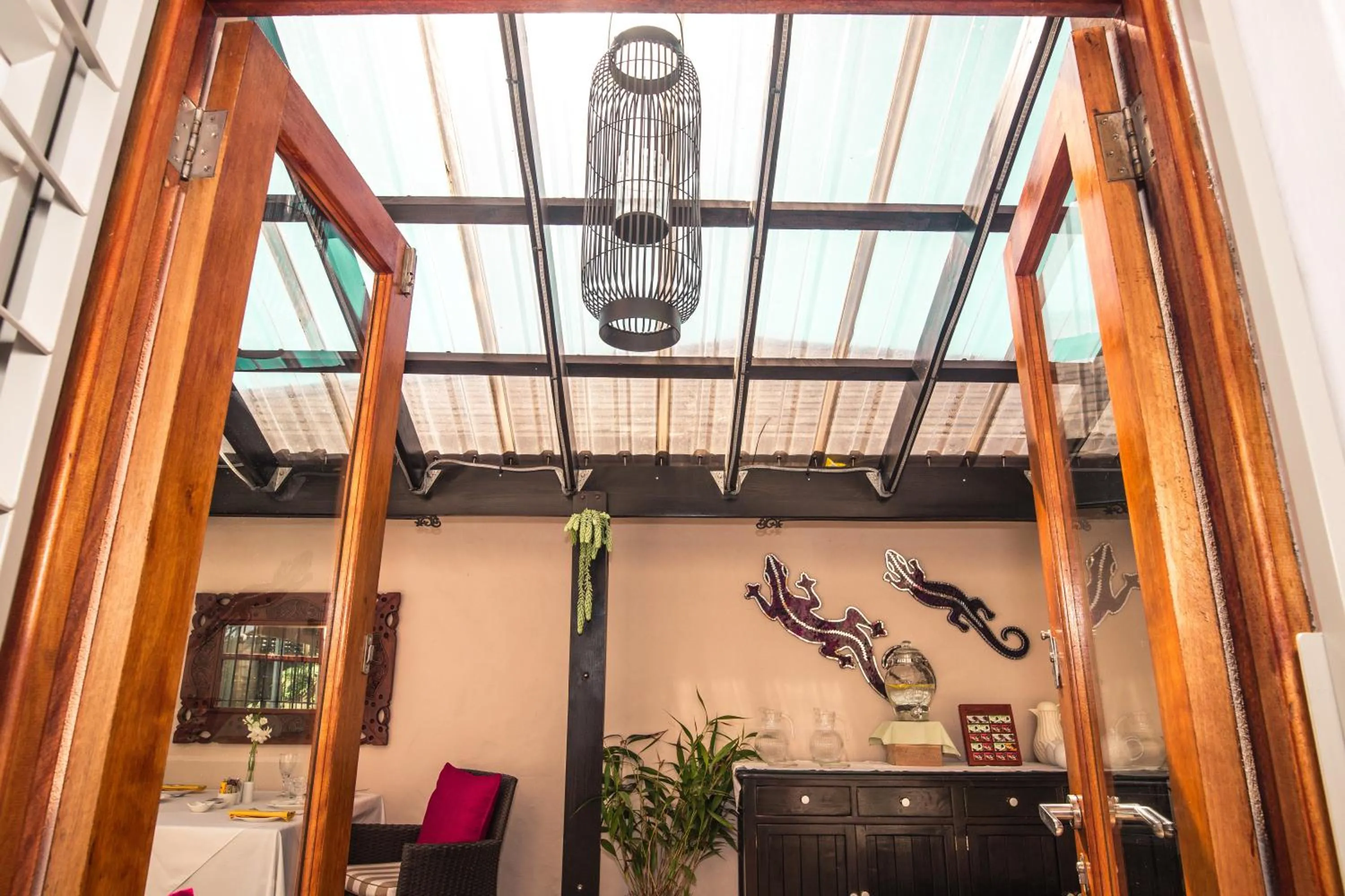 Facade/entrance in Point B Guest House -Sustainable Solar Energy