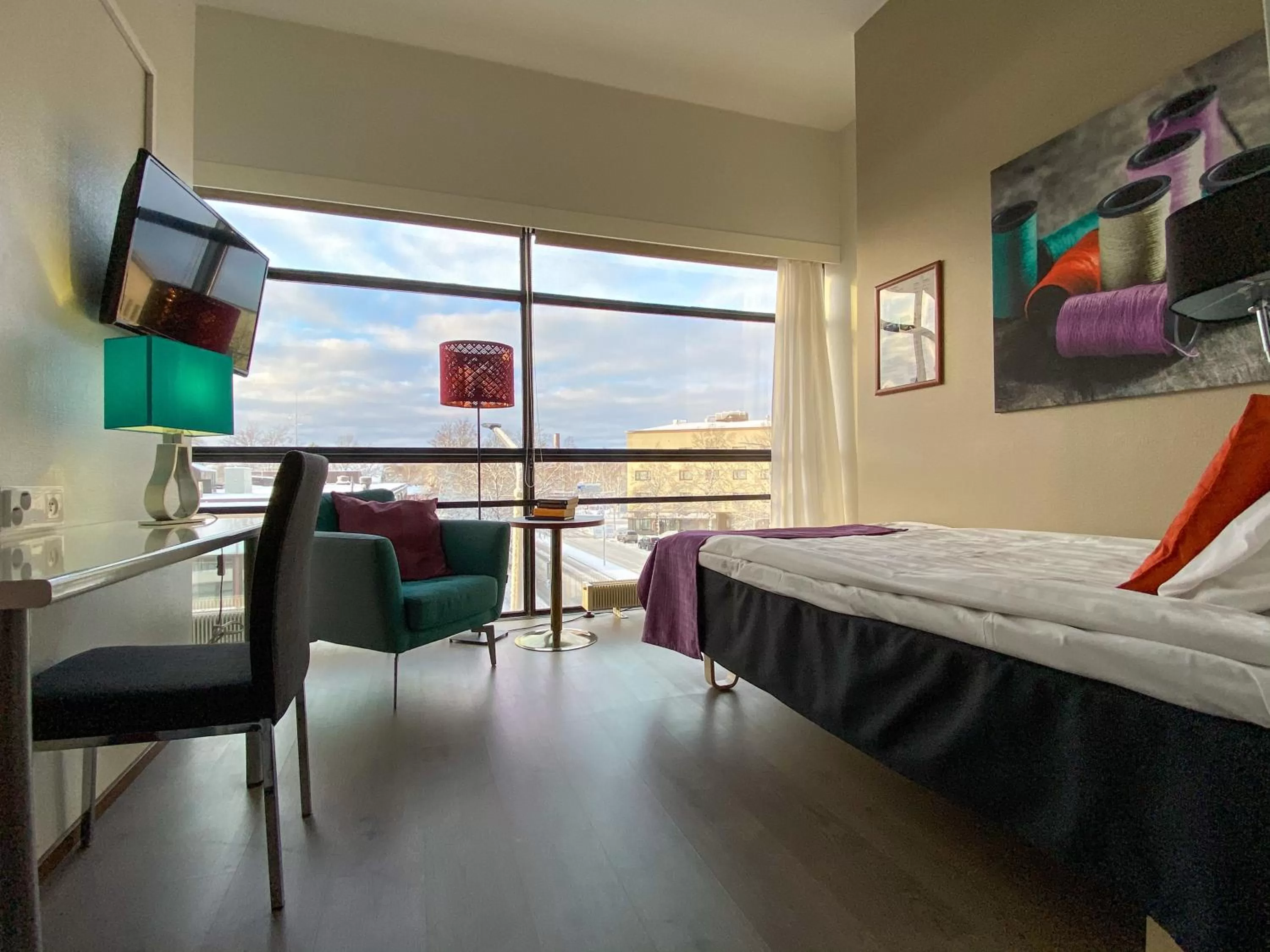 Photo of the whole room, Bed in Hotel Fabrik Forssa