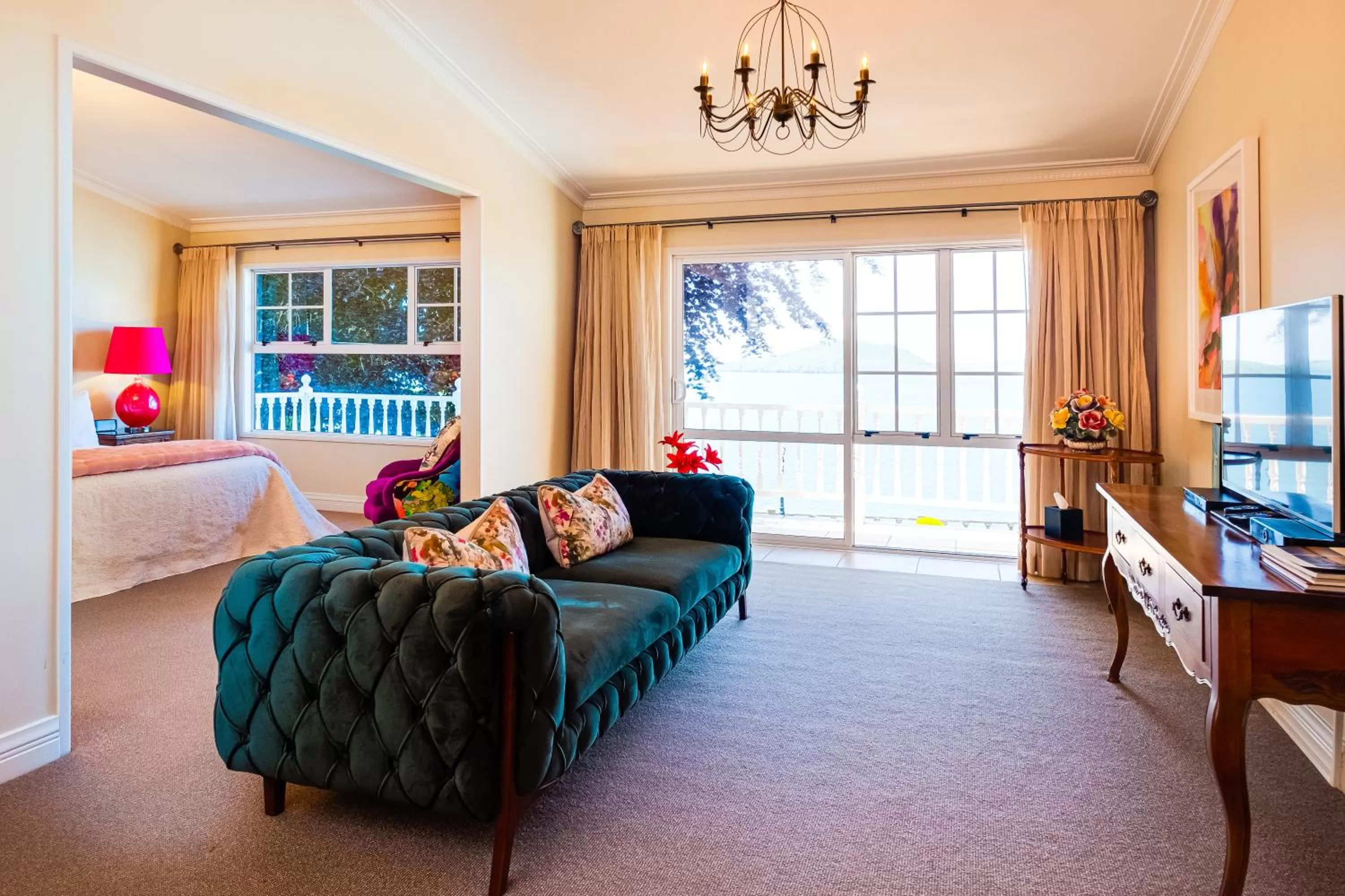 Living room in On The Point - Lake Rotorua