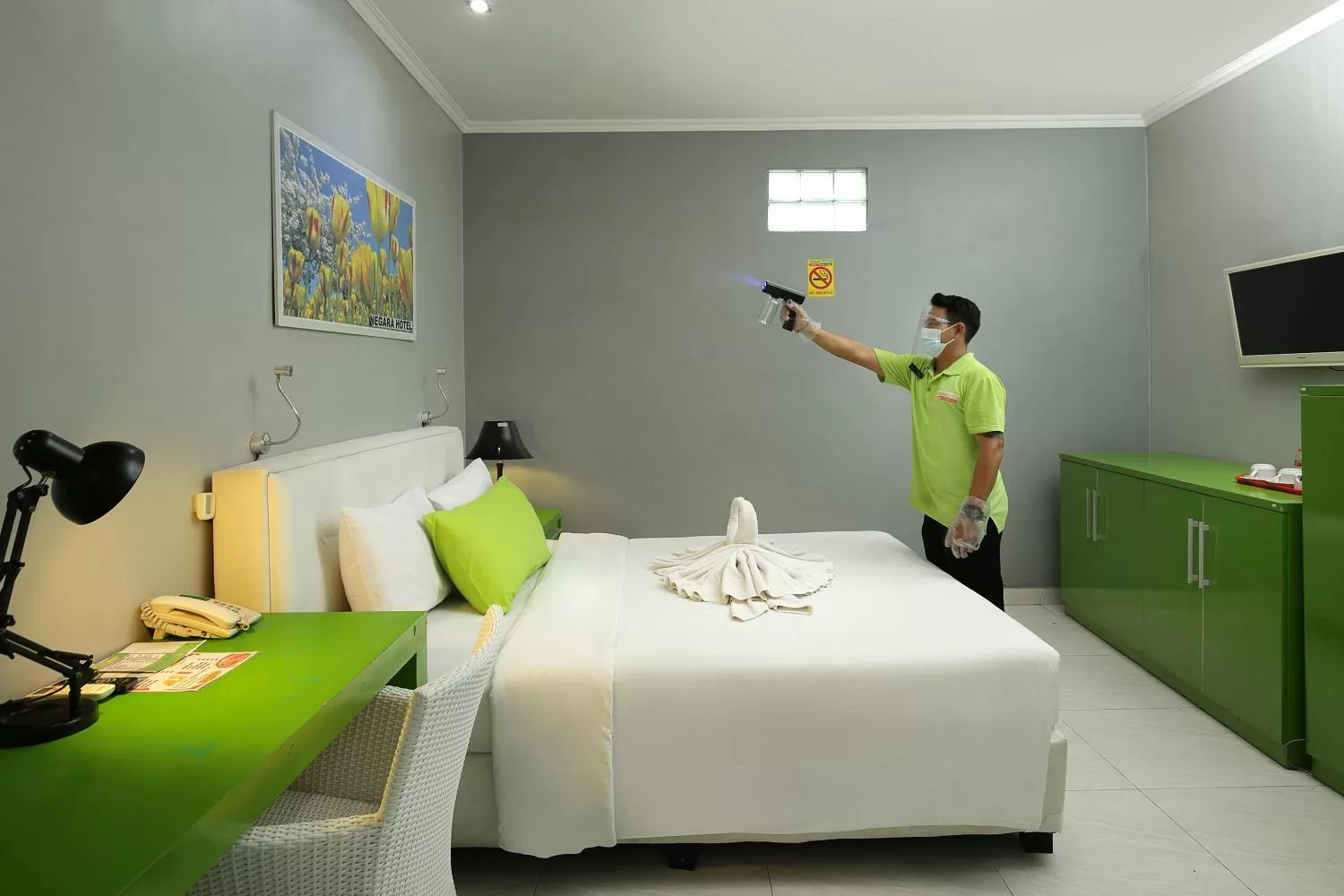 Staff, Bed in Negara Hotel - CHSE Certified