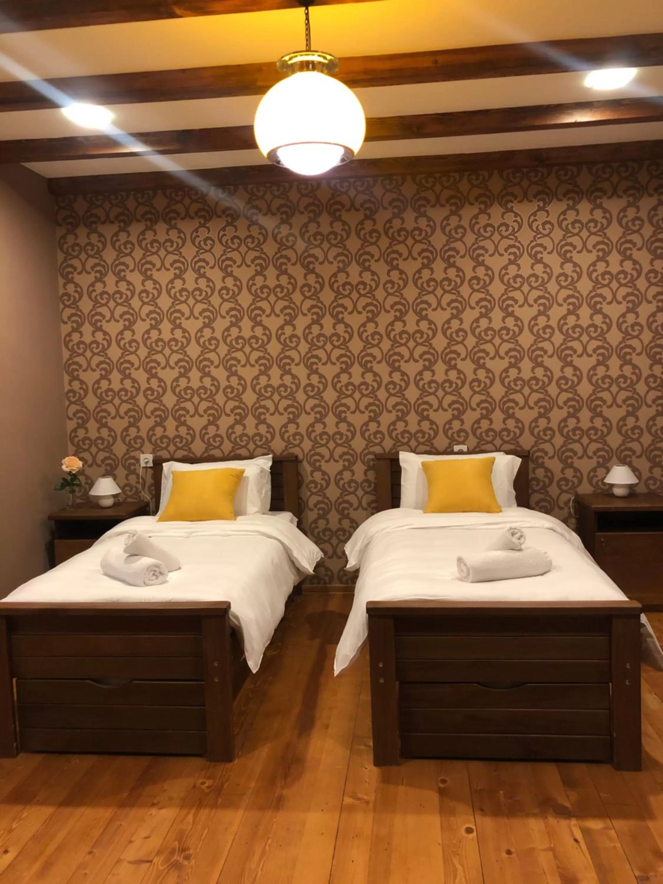 Bed in Borjomi Yellow Hotel