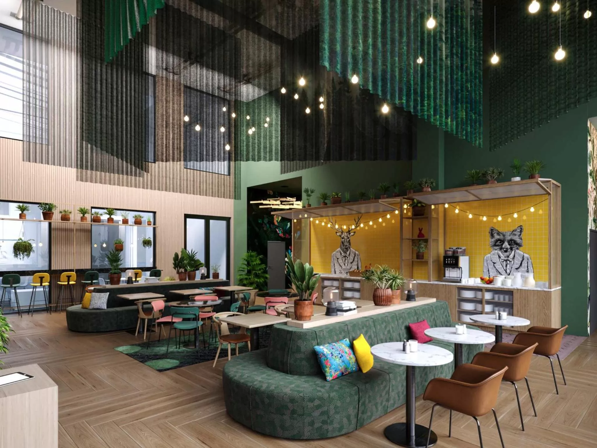 Living room in ibis Styles Copenhagen Orestad