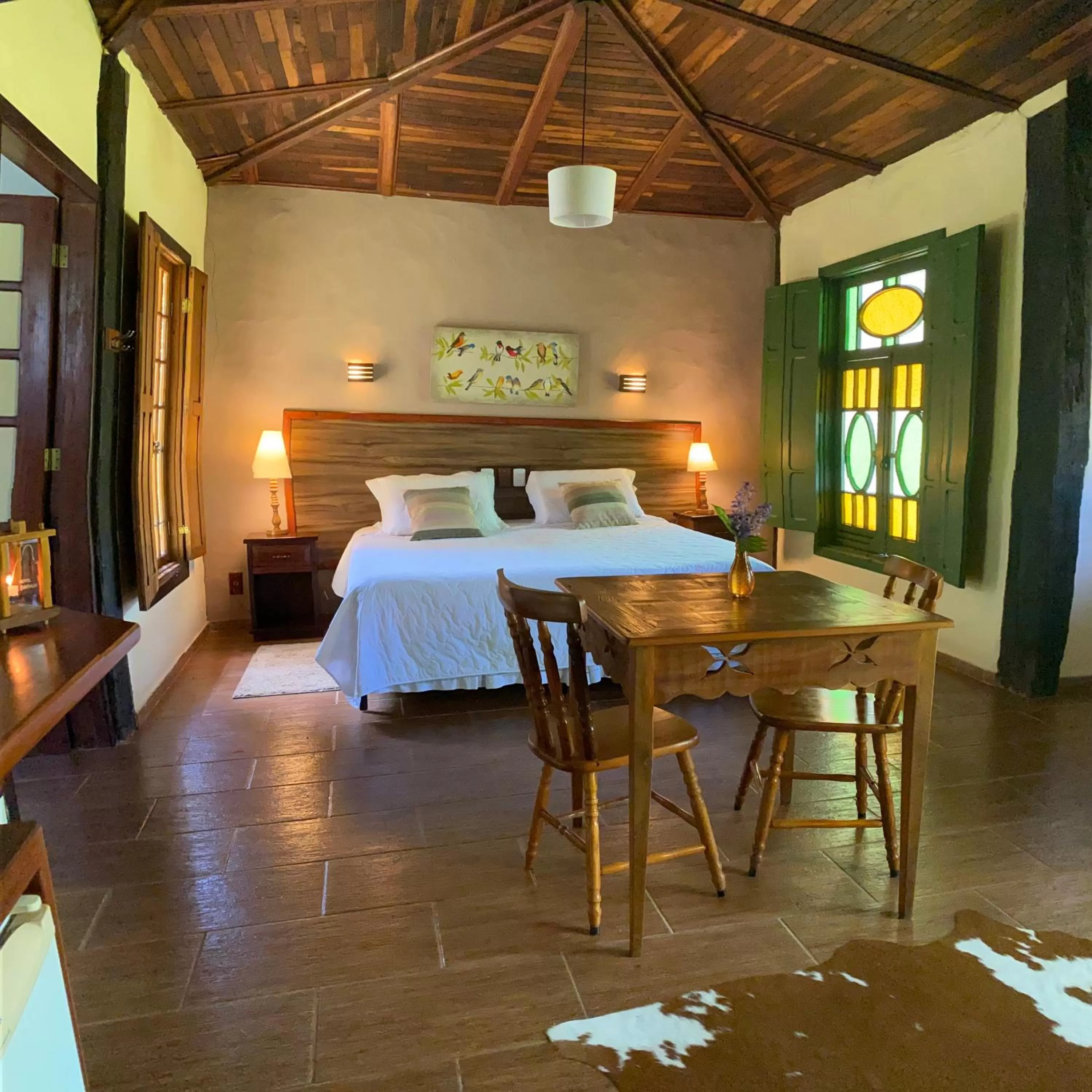 View (from property/room), Bed in Hotel Santa Esmeralda