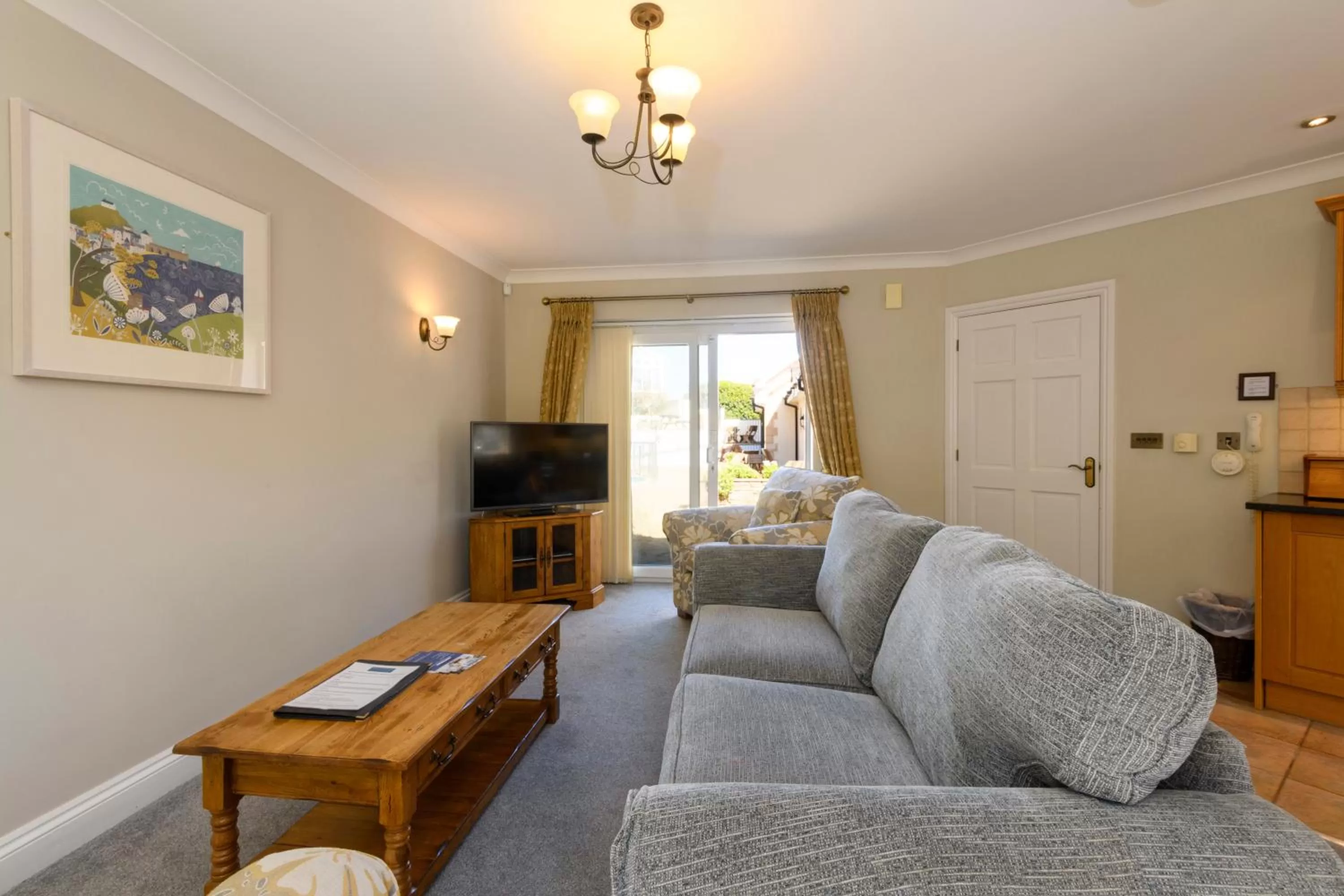 Living room in Porth Veor Manor Villas & Apartments