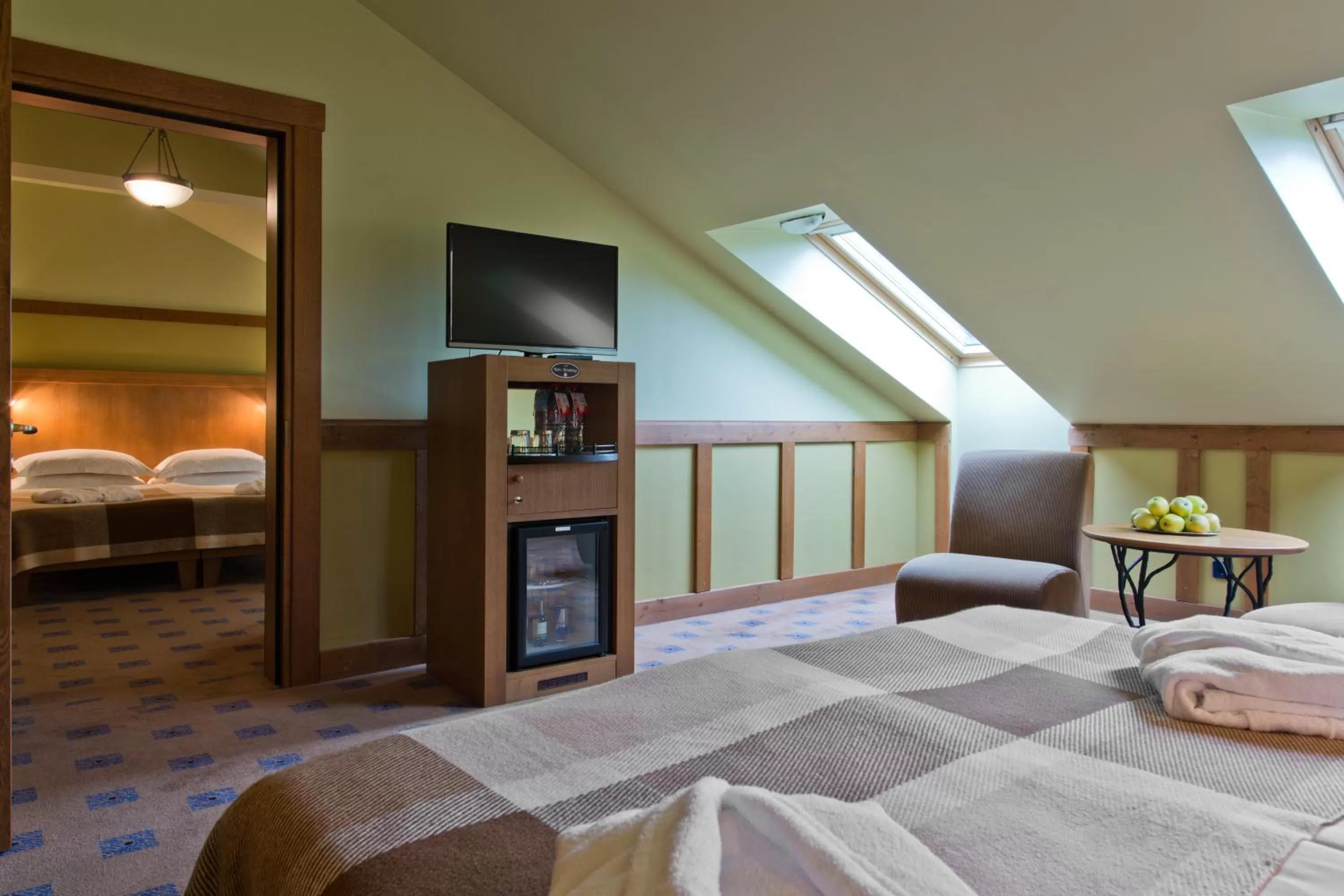 Bathroom, Bed in BEST BALTIC Hotel Druskininkai Central