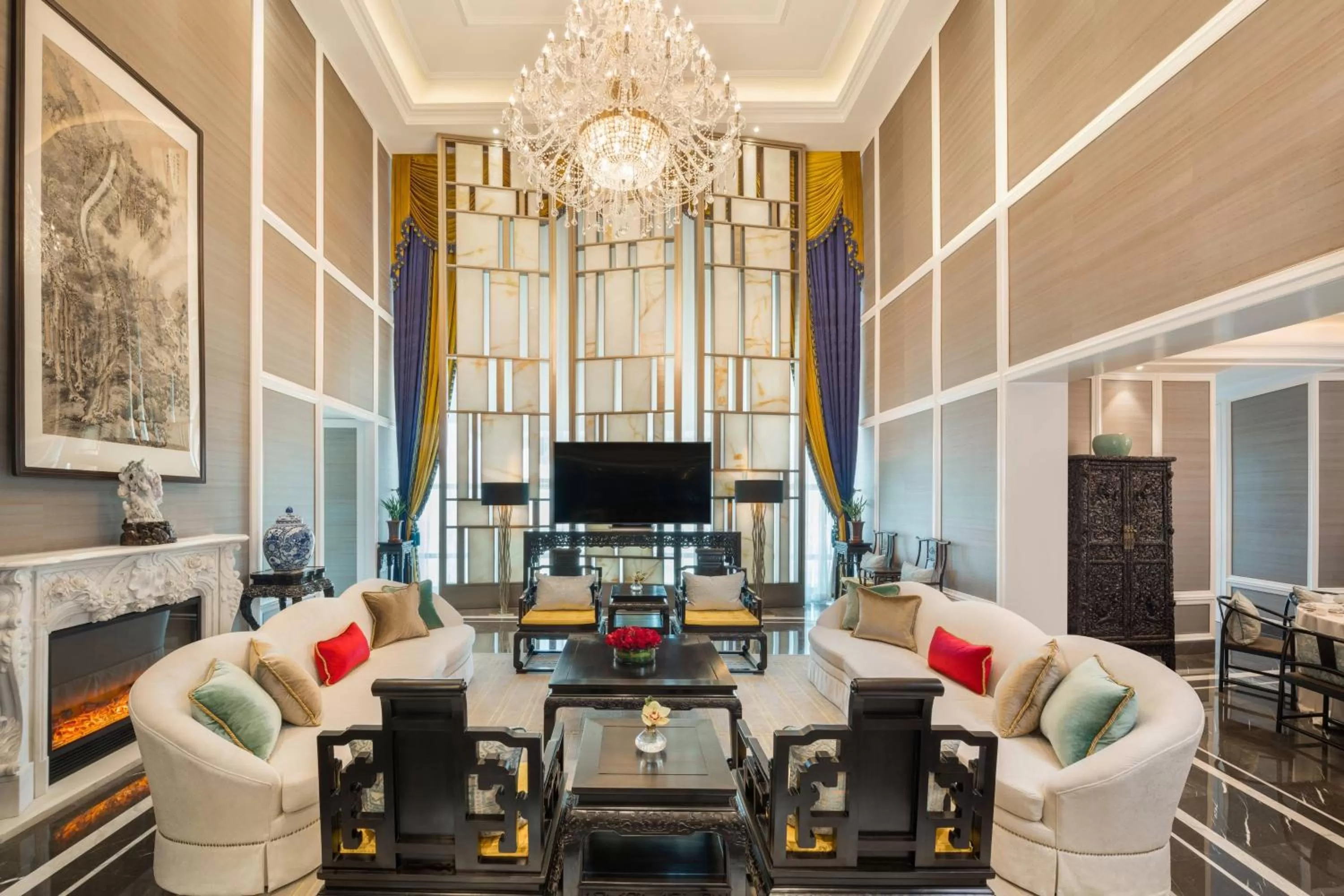 Living room in The St Regis Shanghai Jingan - Where Downtown Luxury Meets Legendary Old Shanghai Jazz