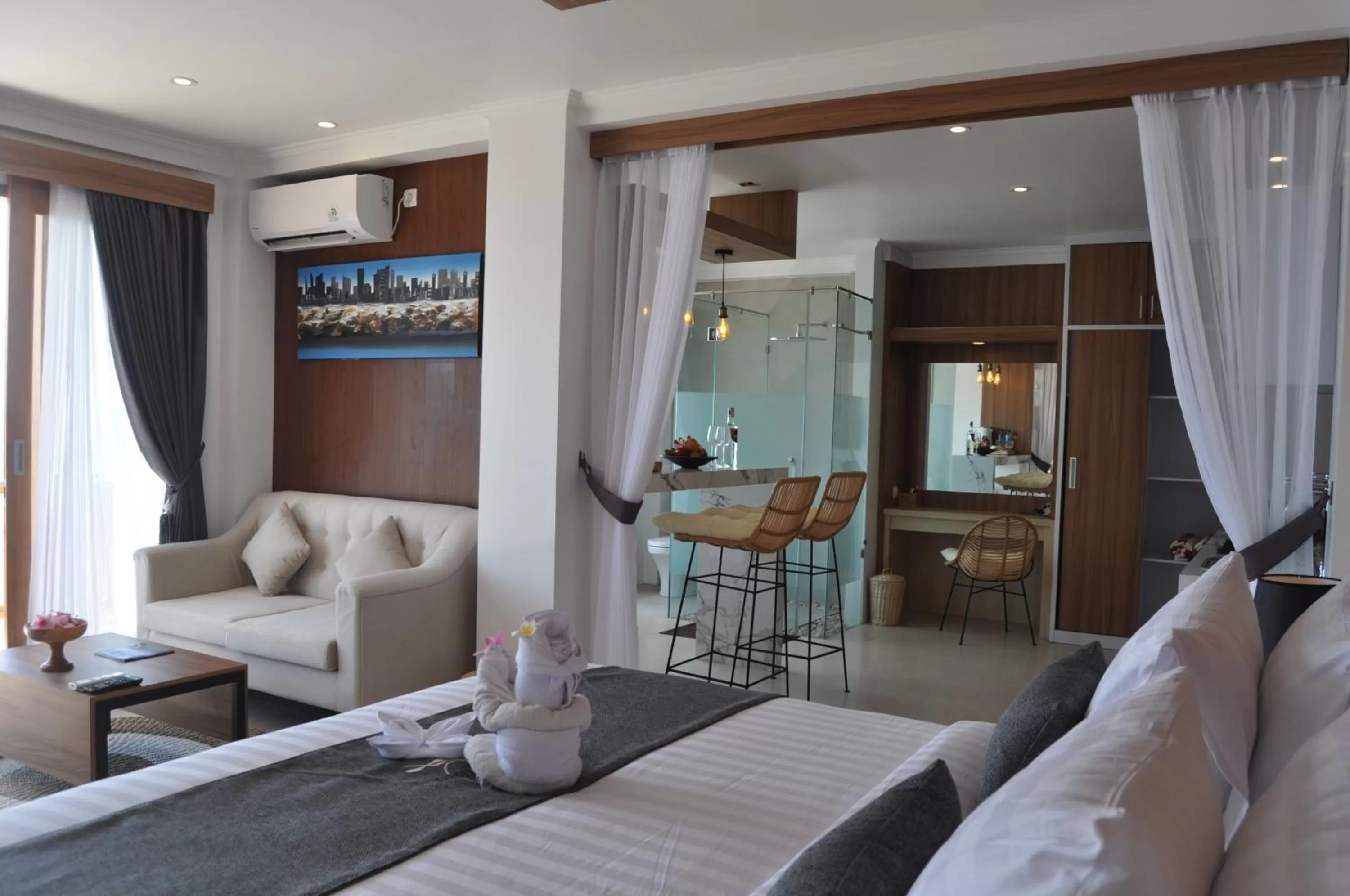 Living room in SUITE OCEAN BLUE