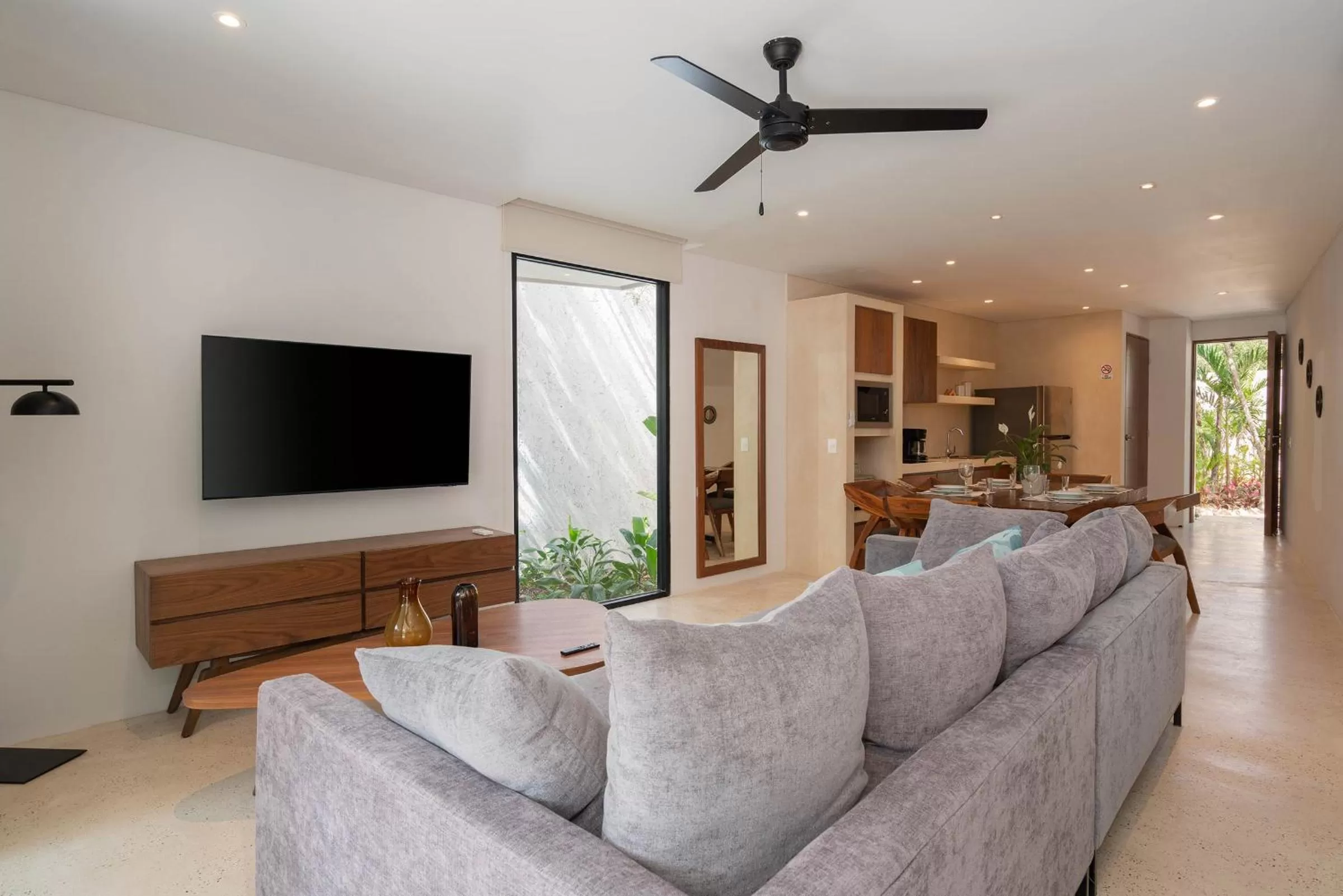 Living room in Suites at TreeTops Tulum