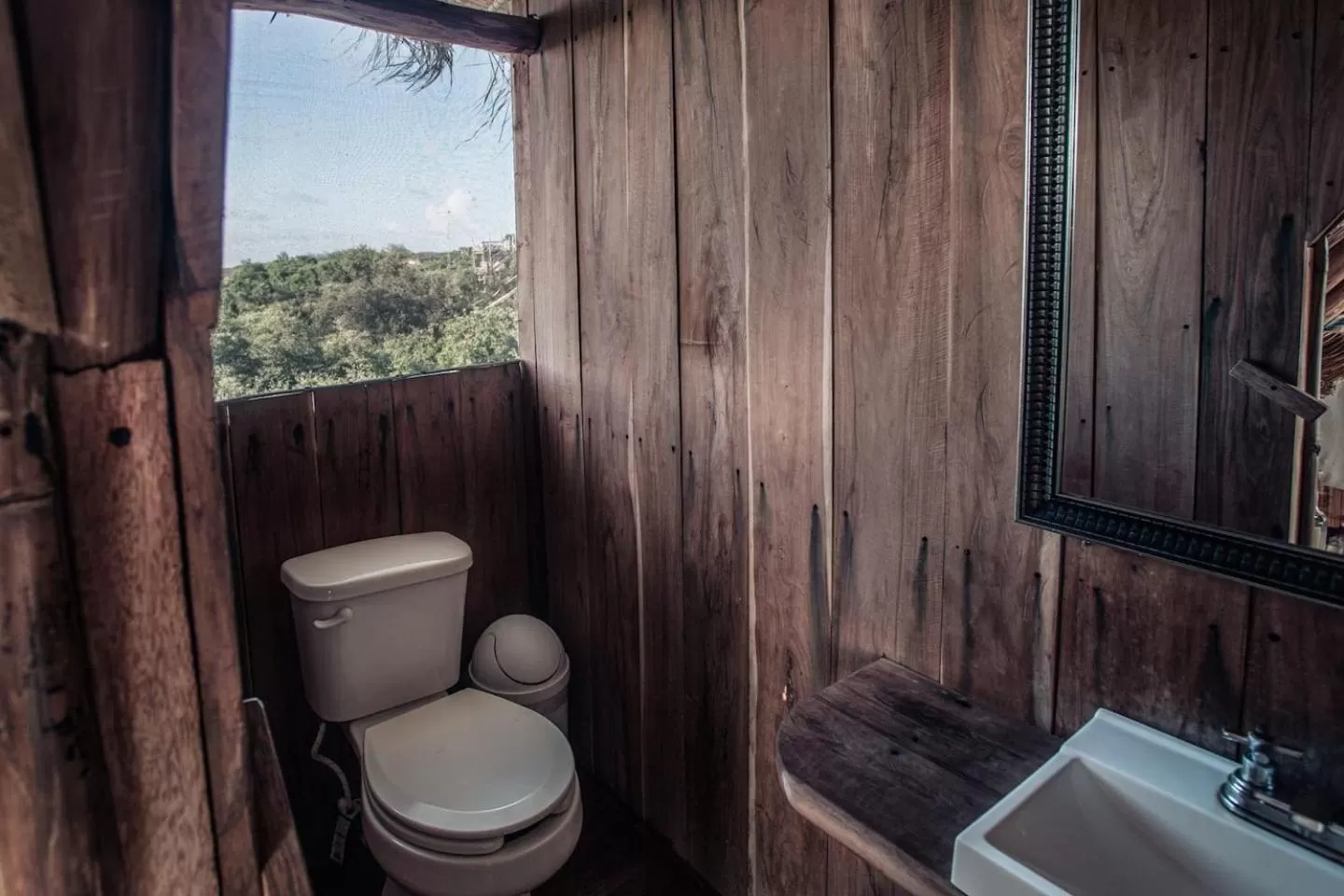 Toilet in Hidden Treehouse Tulum Eco-Hotel