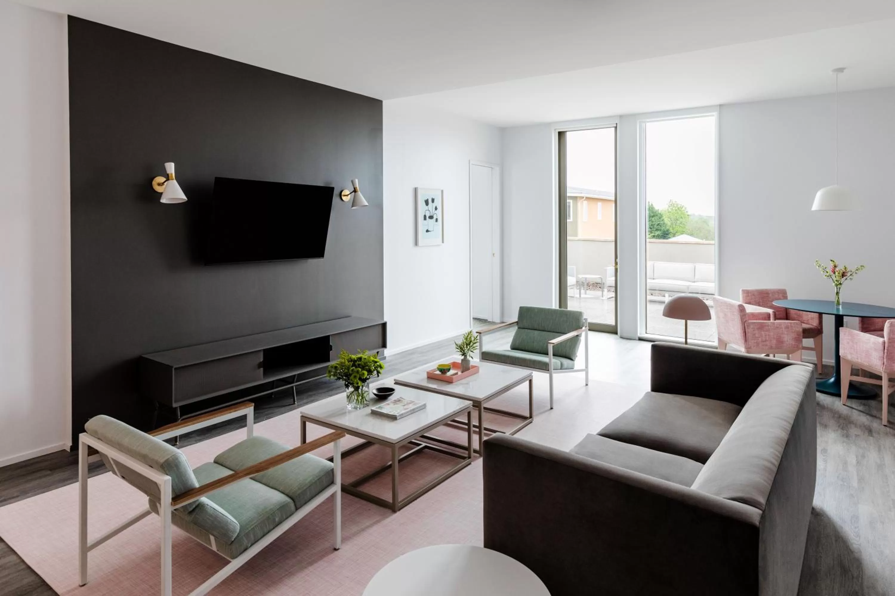 Living room, Seating Area in Quirk Hotel Charlottesville