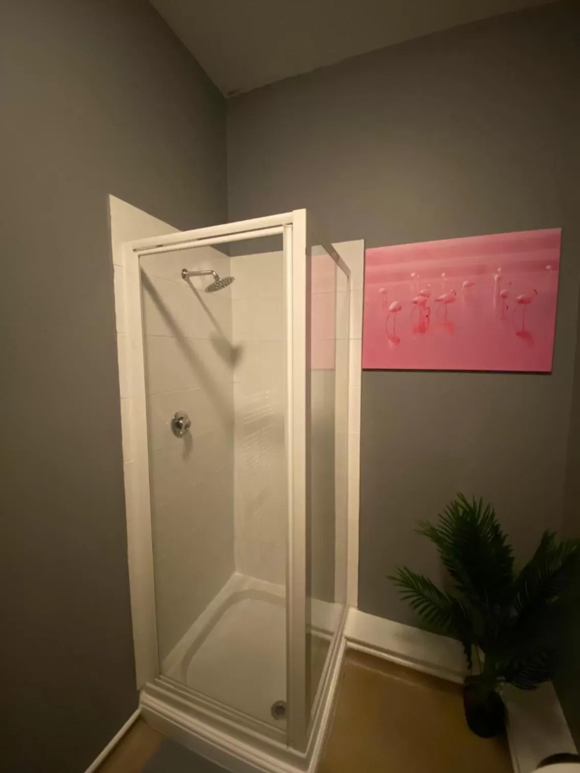 Shower, Bathroom in Bay view rooms at Mentone Hotel