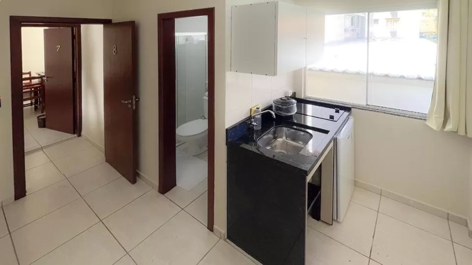 Kitchen/Kitchenette in Lançamento Pousada Canasvieiras