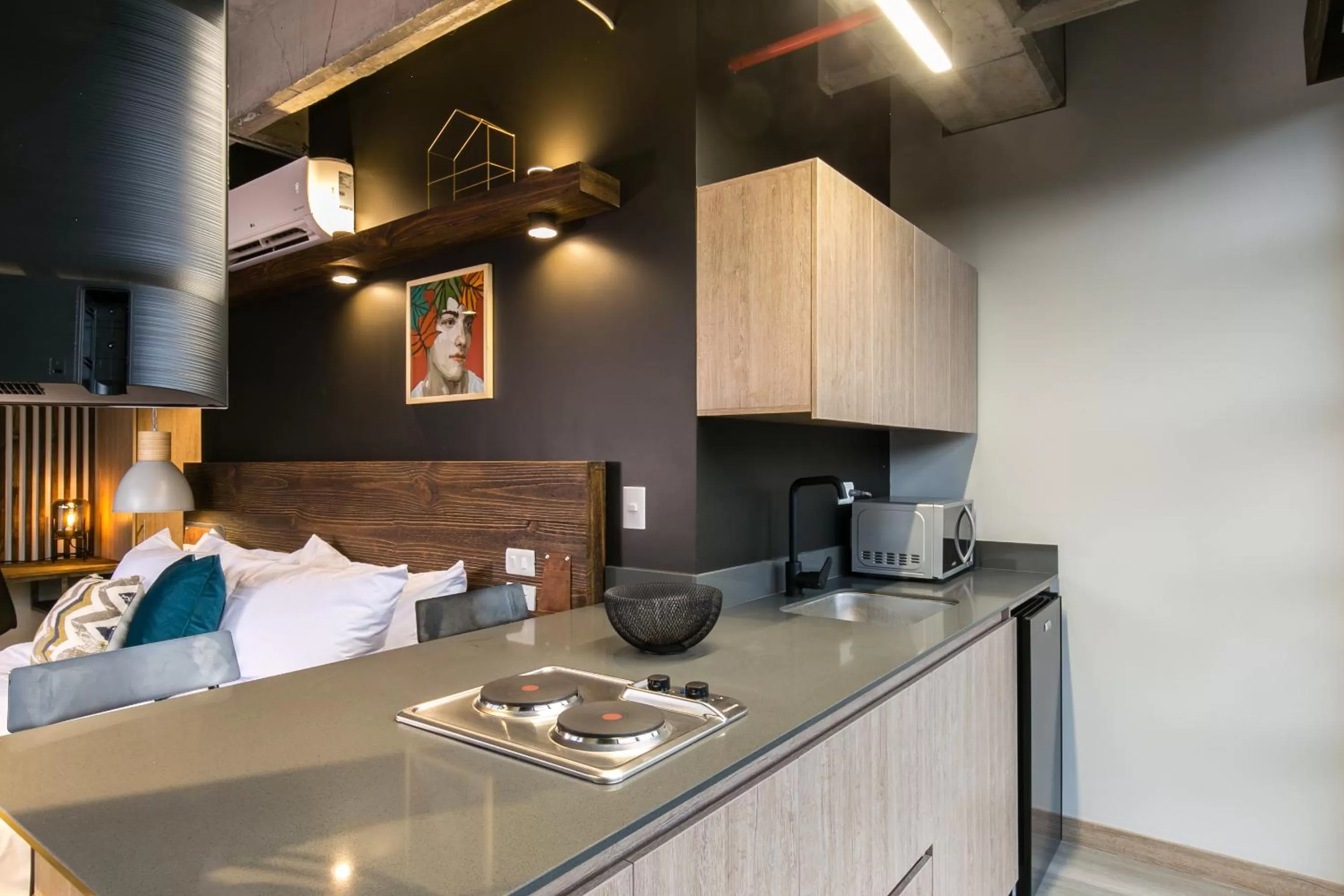 Kitchen or kitchenette in Factory Lofts Hotel
