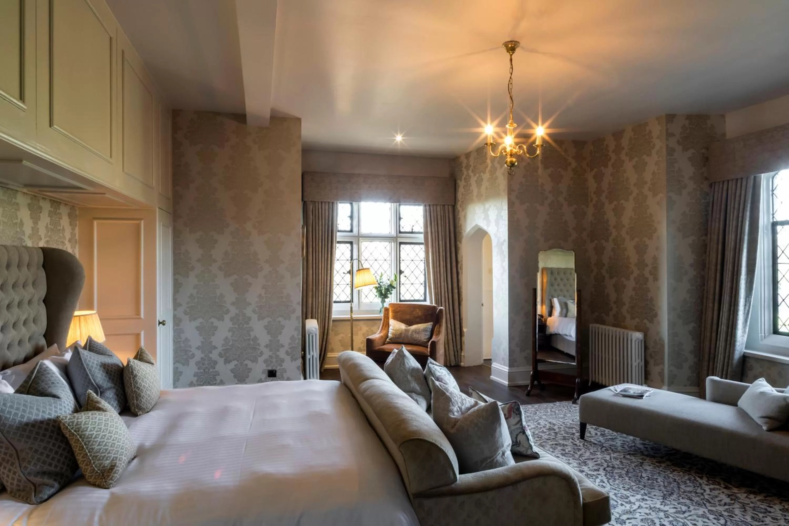 Seating area, Bed in Eastwell Manor, Champneys Hotel & Spa