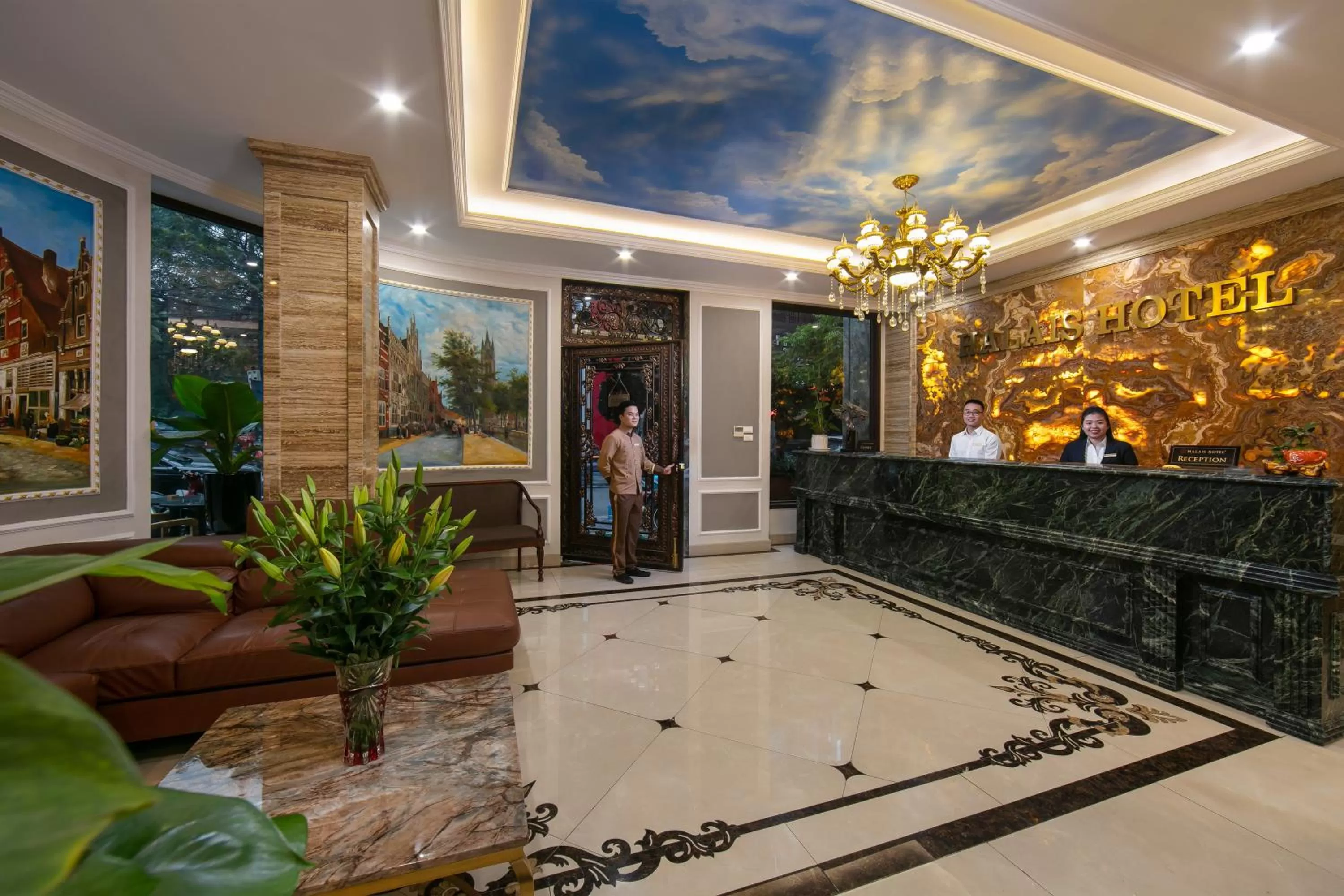 Lobby or reception in Halais Hotel
