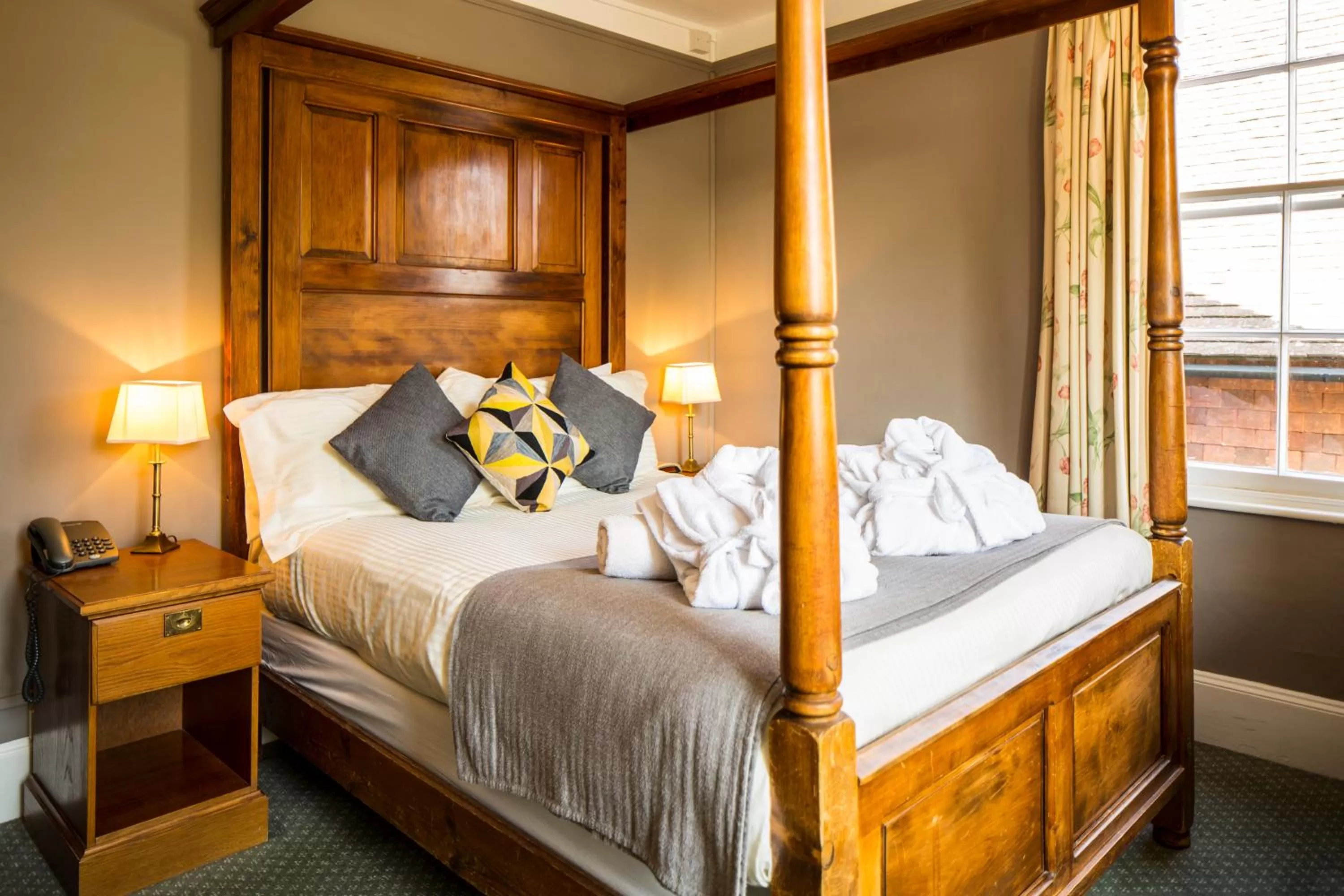 Bed in Flackley Ash Country House Hotel