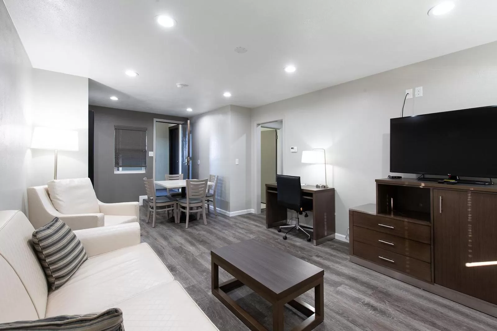 Living room in Super 8 by Wyndham Eureka