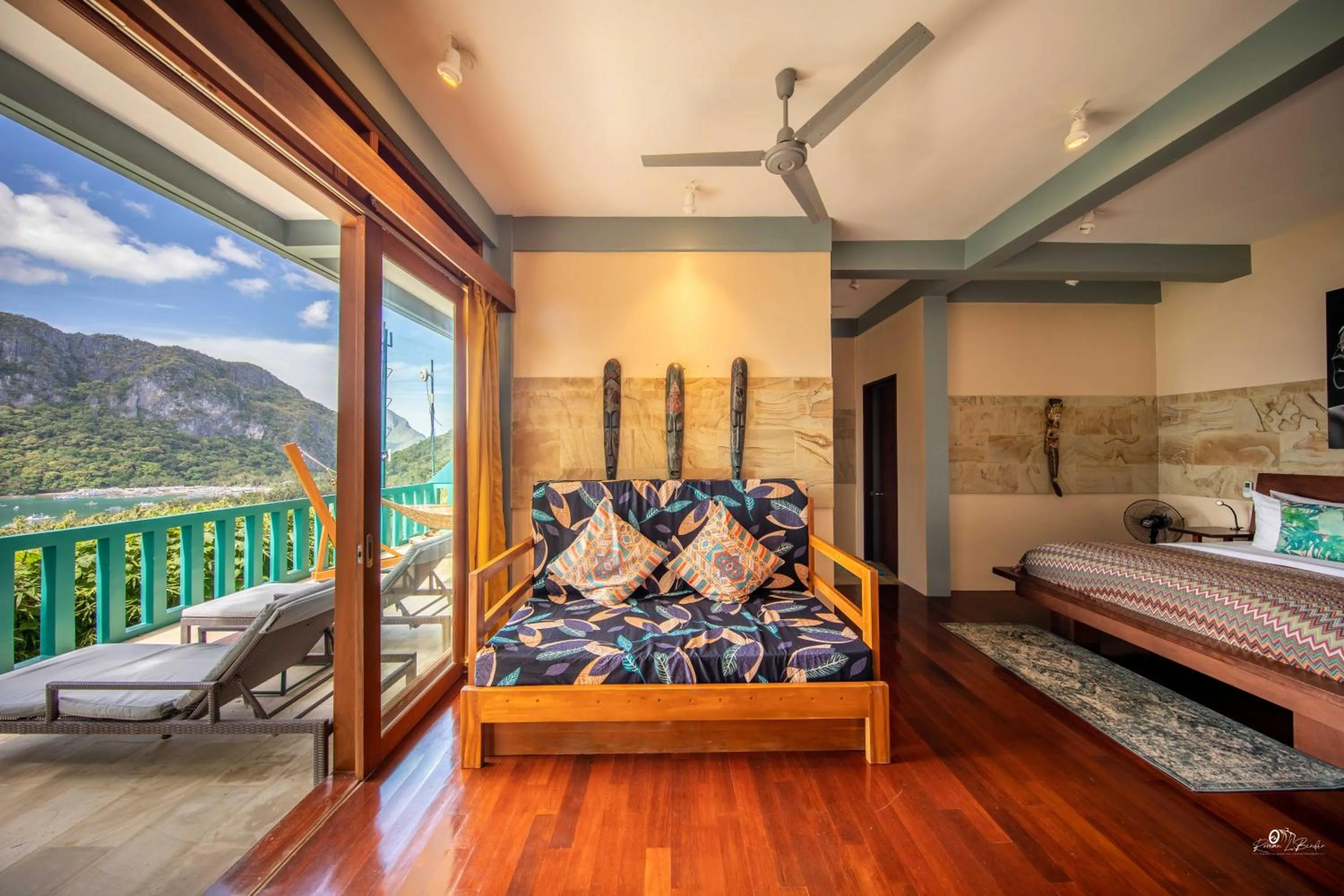 Patio, Bed in Karuna El Nido Villas