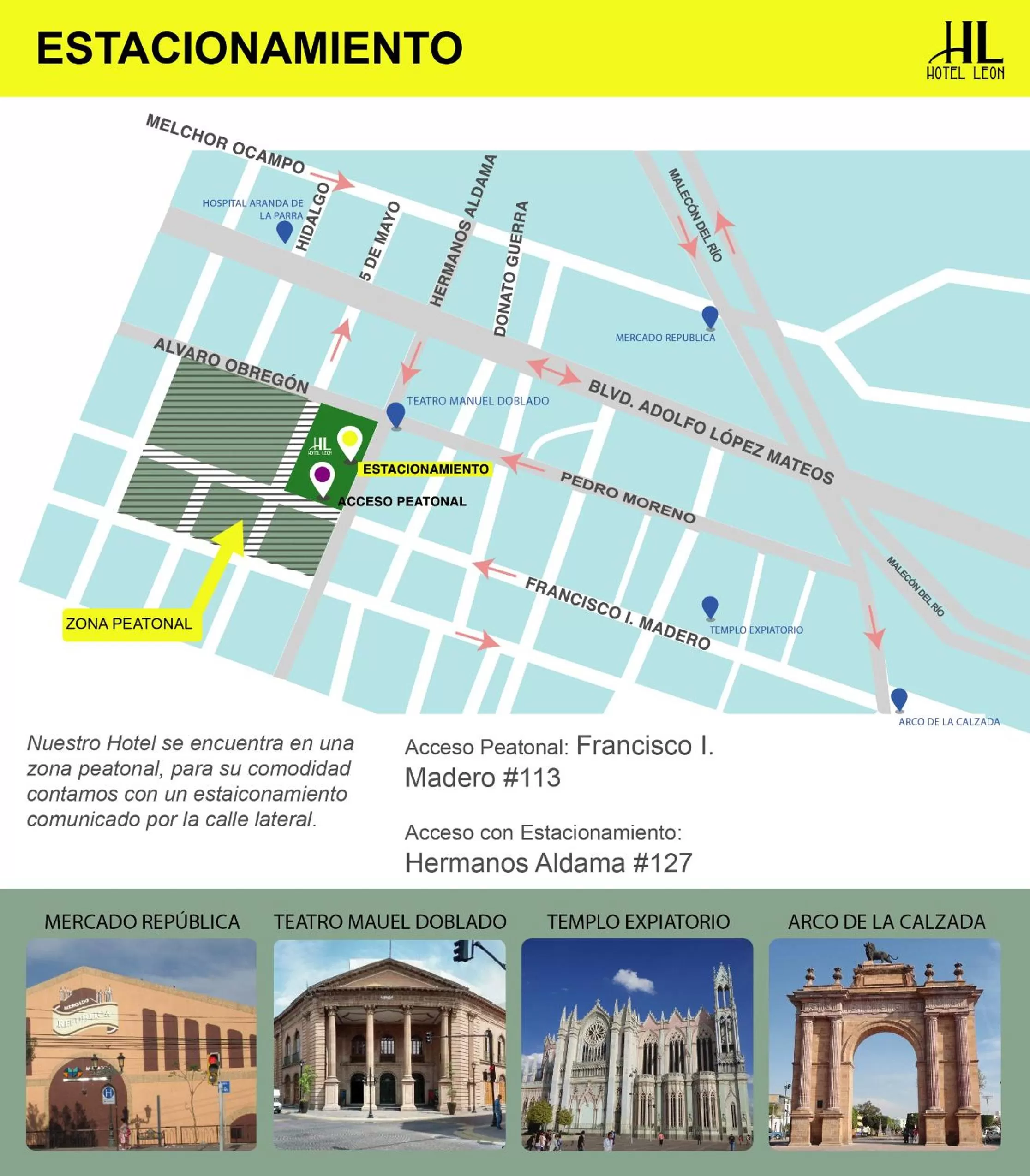 Property building in Hotel Leon