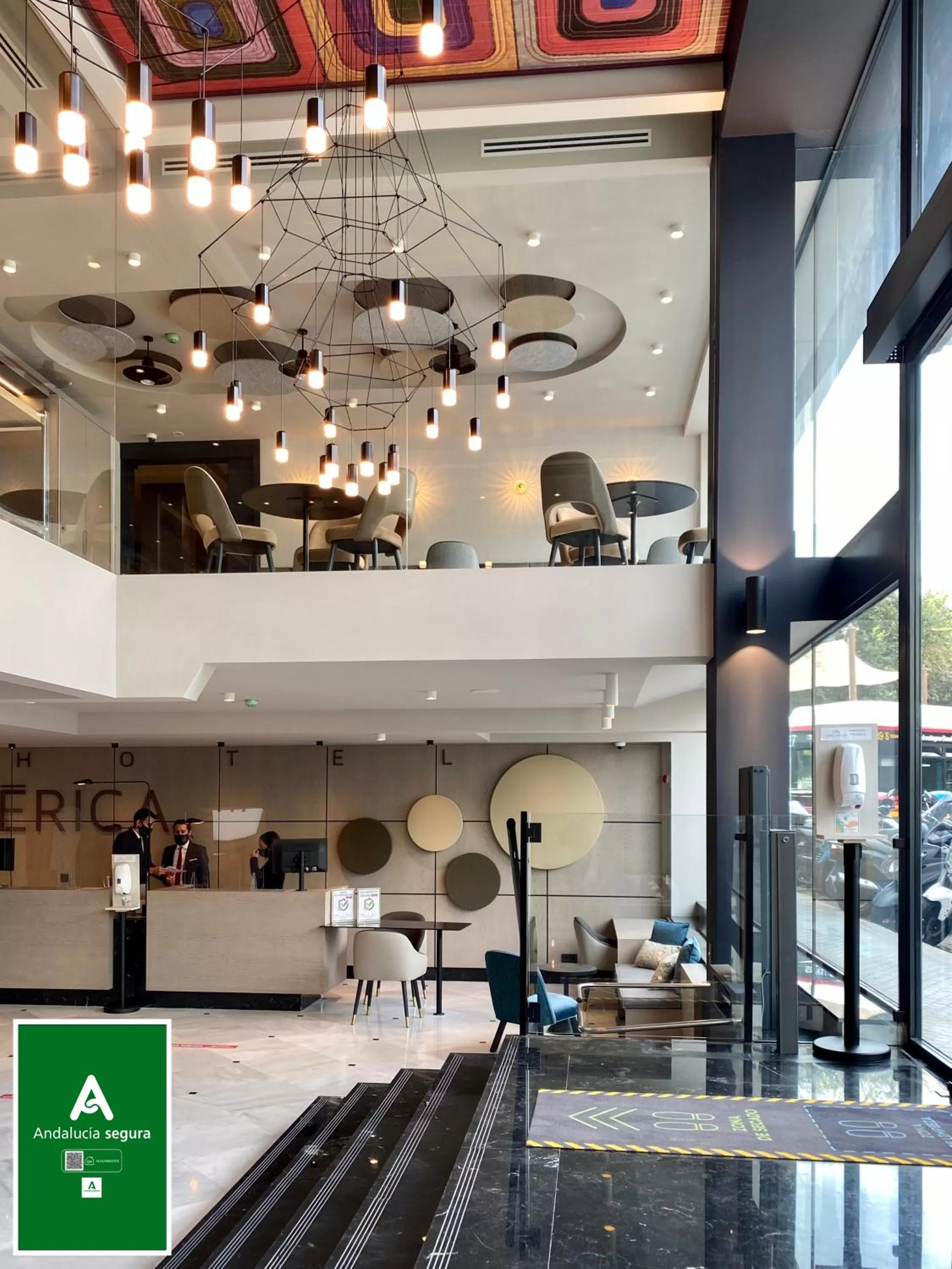 Lobby or reception in Hotel América Sevilla